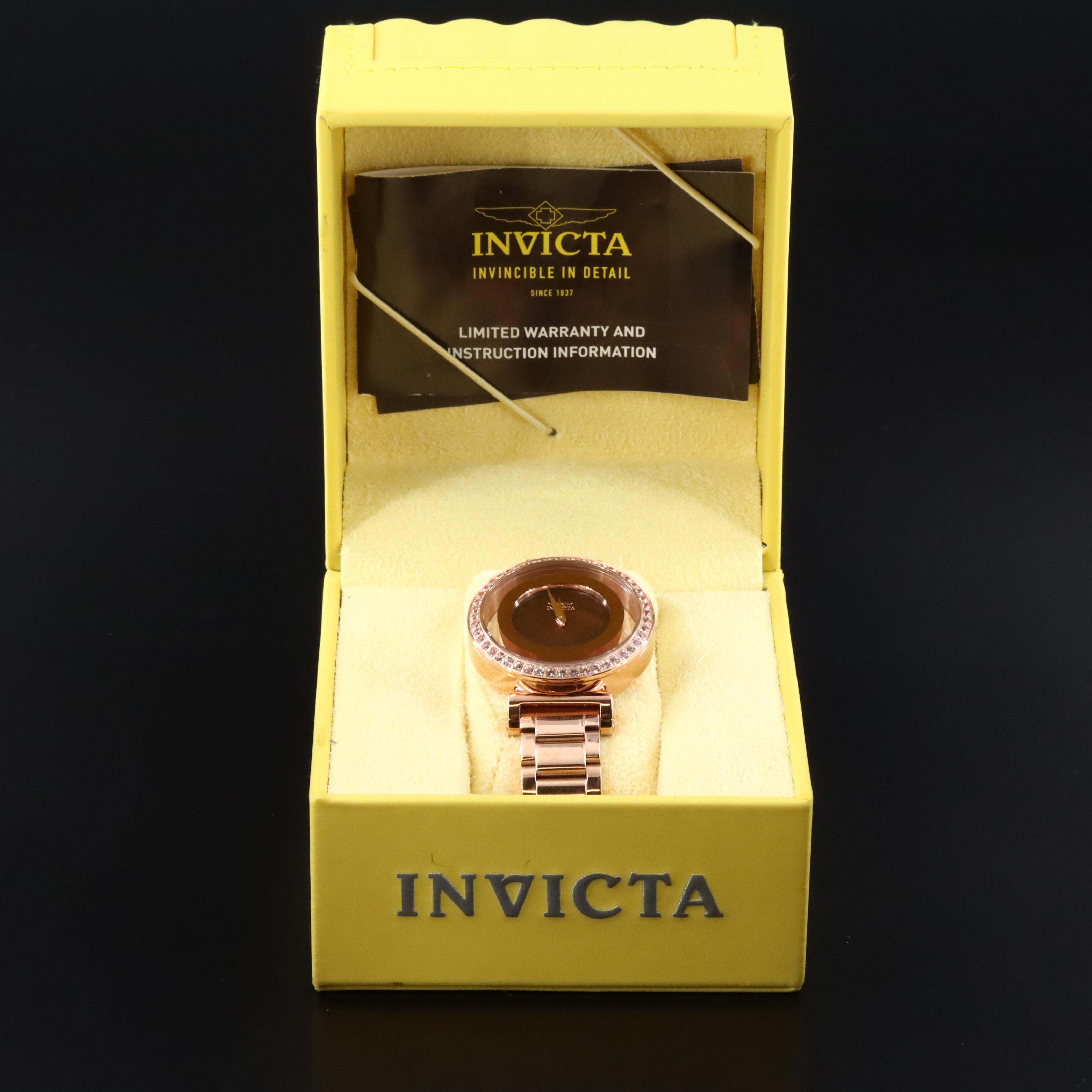 Invicta Angel Pink Morganite  and Mother-of-Pearl Quartz Watch #28496