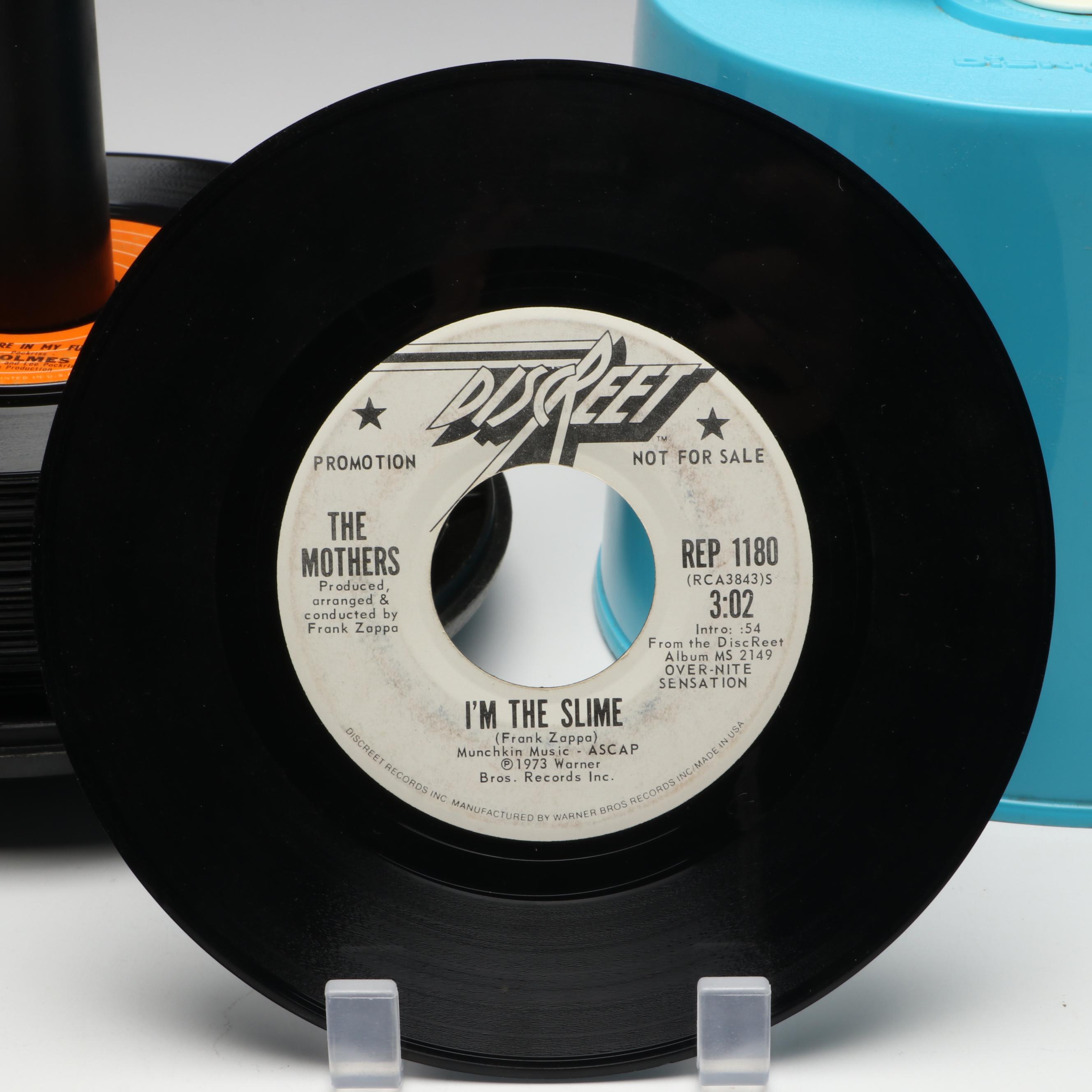 Joan Baez, Stevie Wonder and More 7" Records in Disk-Go-Case Carrying Case