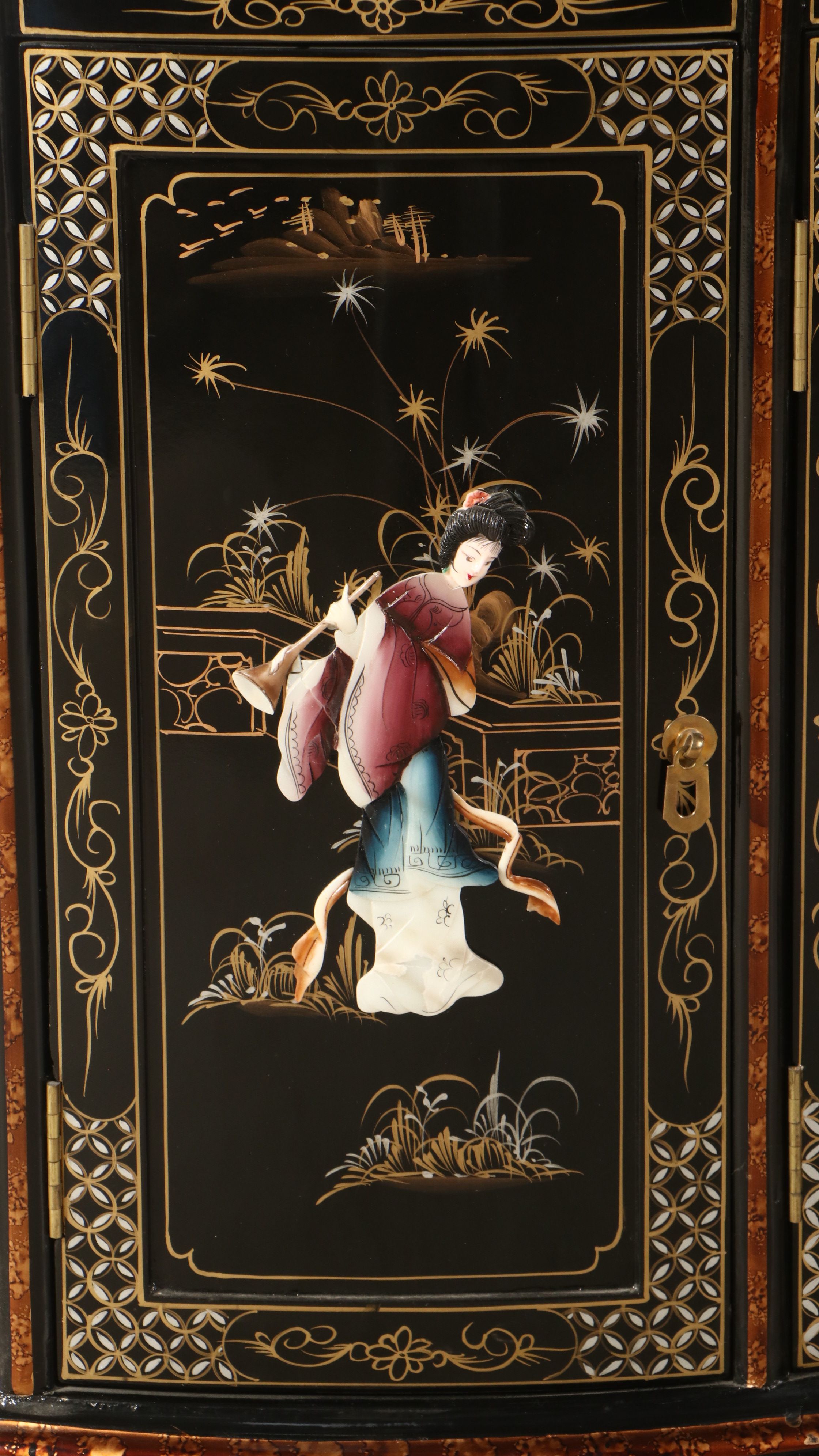 Chinese Gilt and Lacquered Wood Buffet, Late 20th Century