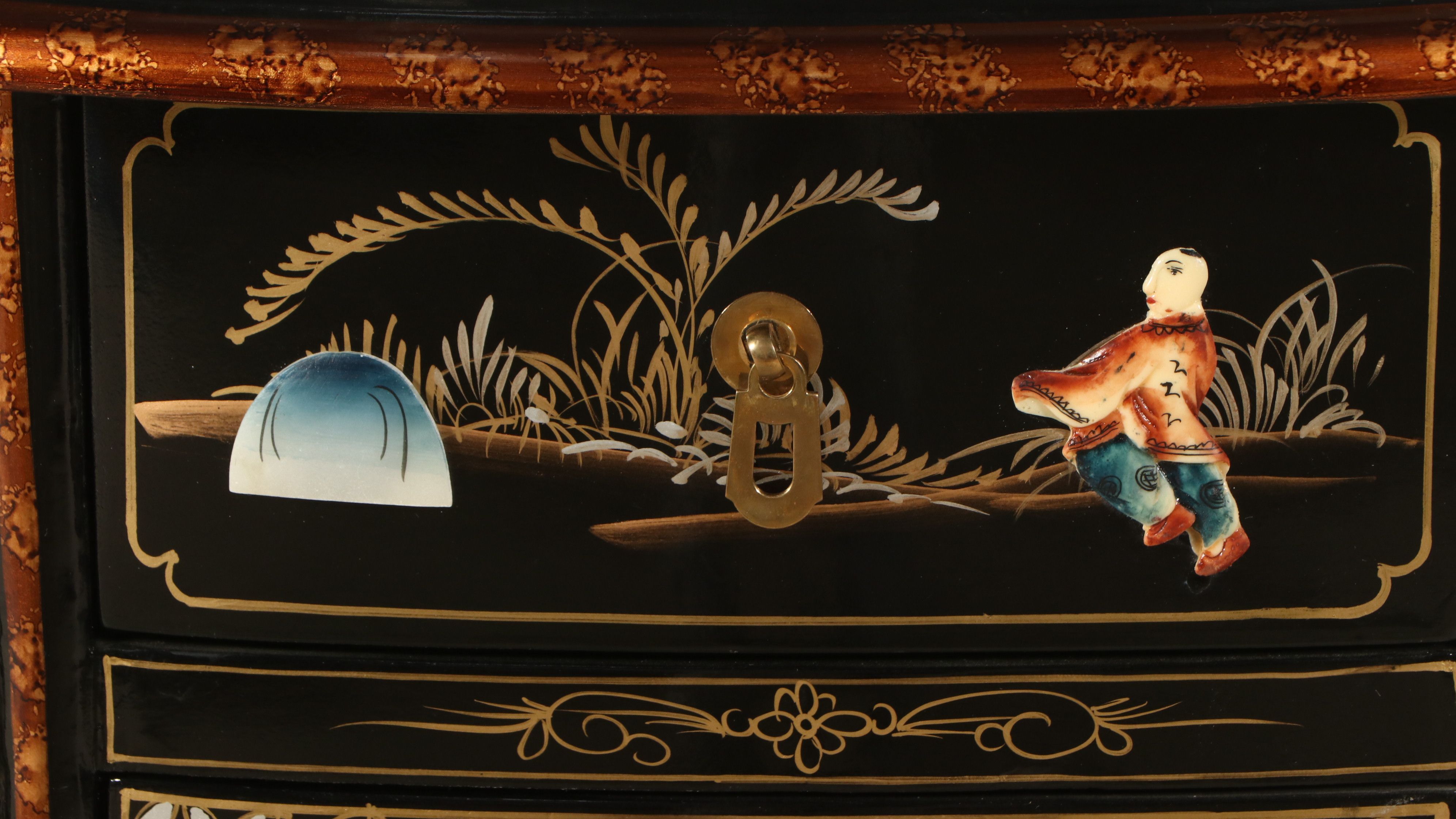 Chinese Gilt and Lacquered Wood Buffet, Late 20th Century