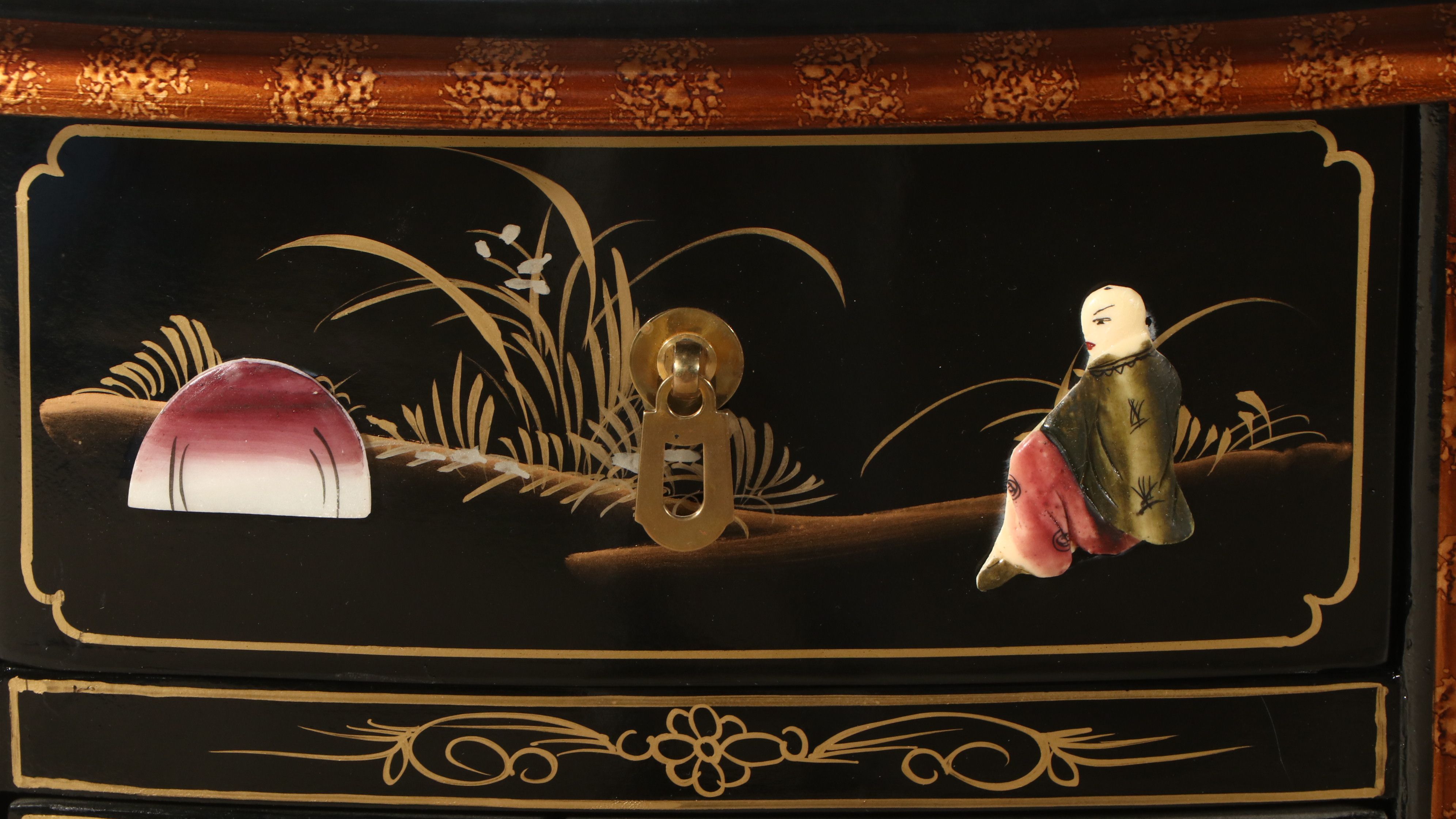 Chinese Gilt and Lacquered Wood Buffet, Late 20th Century