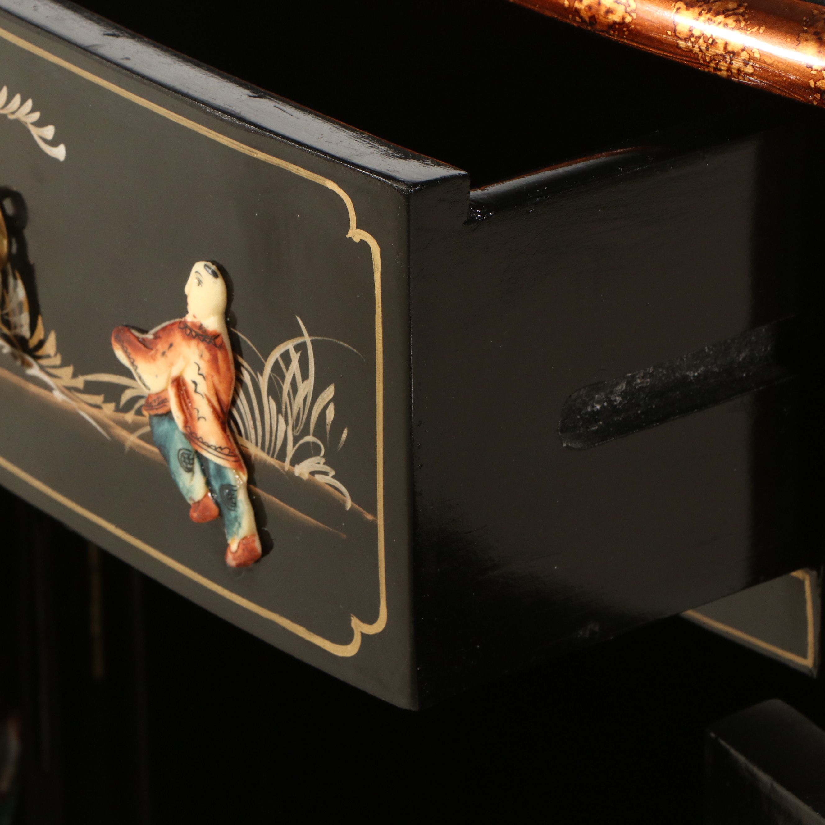 Chinese Gilt and Lacquered Wood Buffet, Late 20th Century