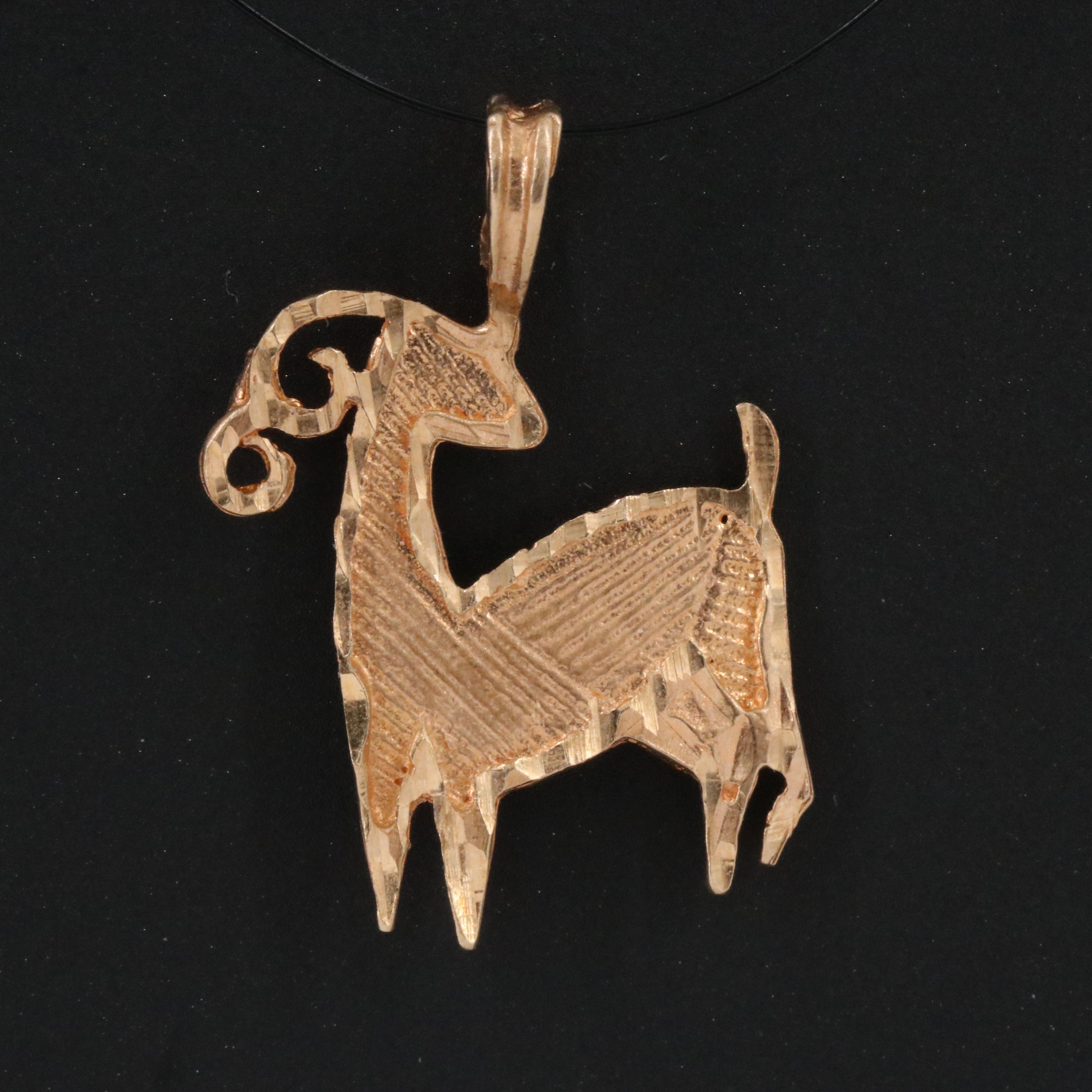 14K Aries Pendant