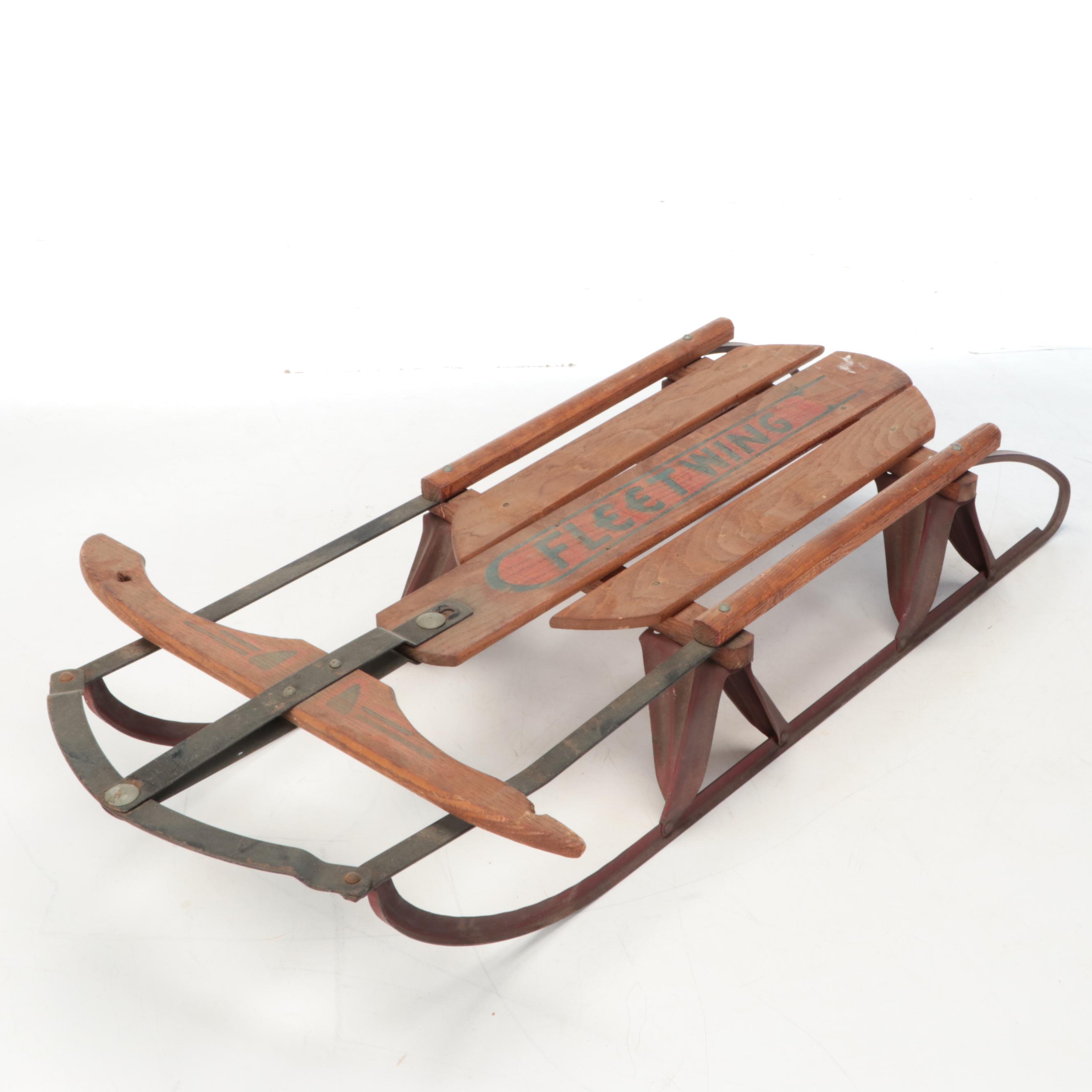 Fleet Wing and Other Vintage Wood Sleds