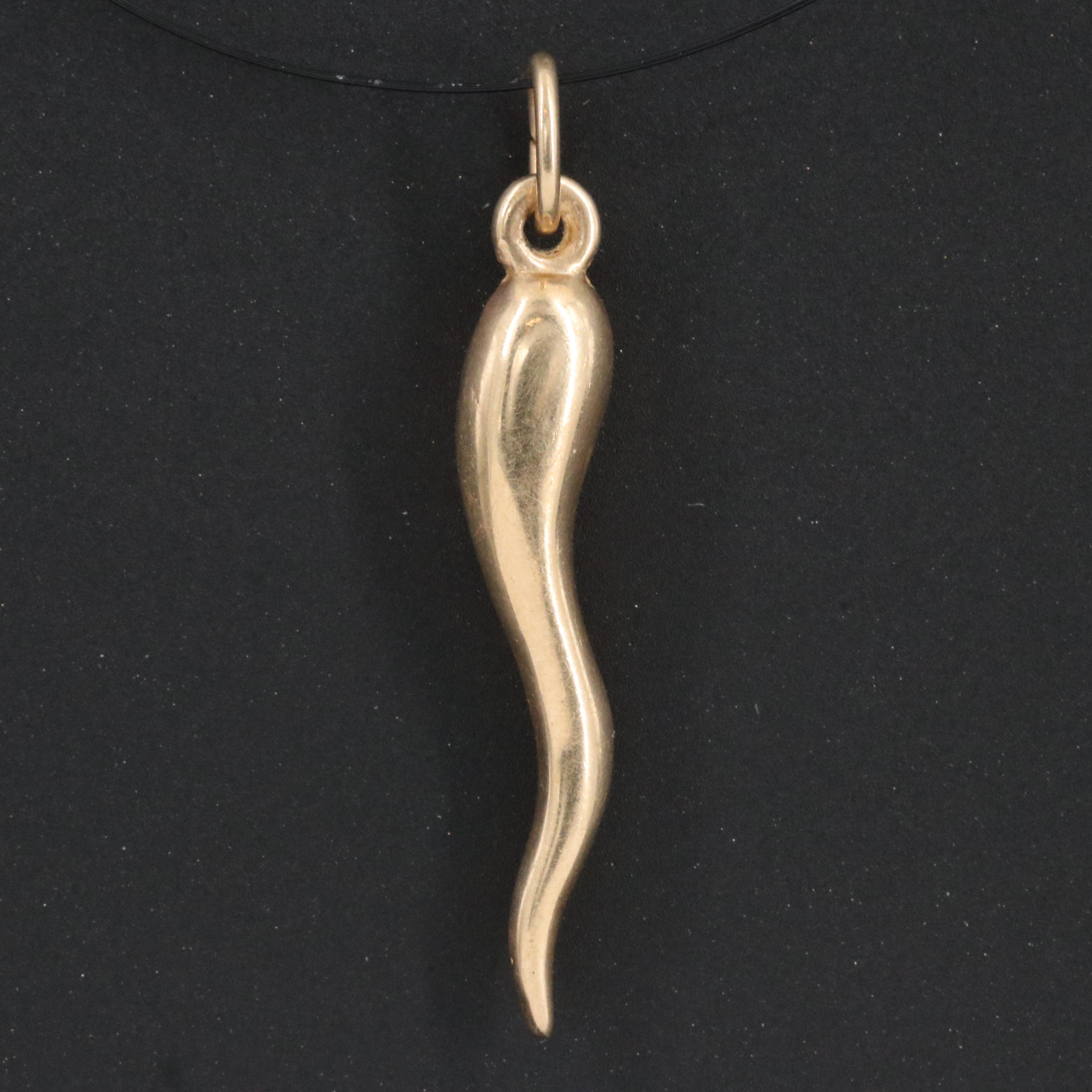 14K Cornicello Pendant