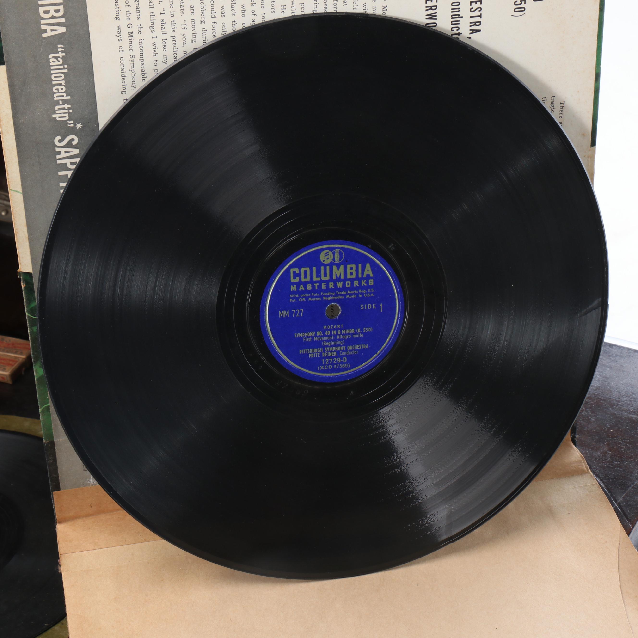 Kimball Walnut Cabinet Phonograph with Vinyl Records, Early 20th Century