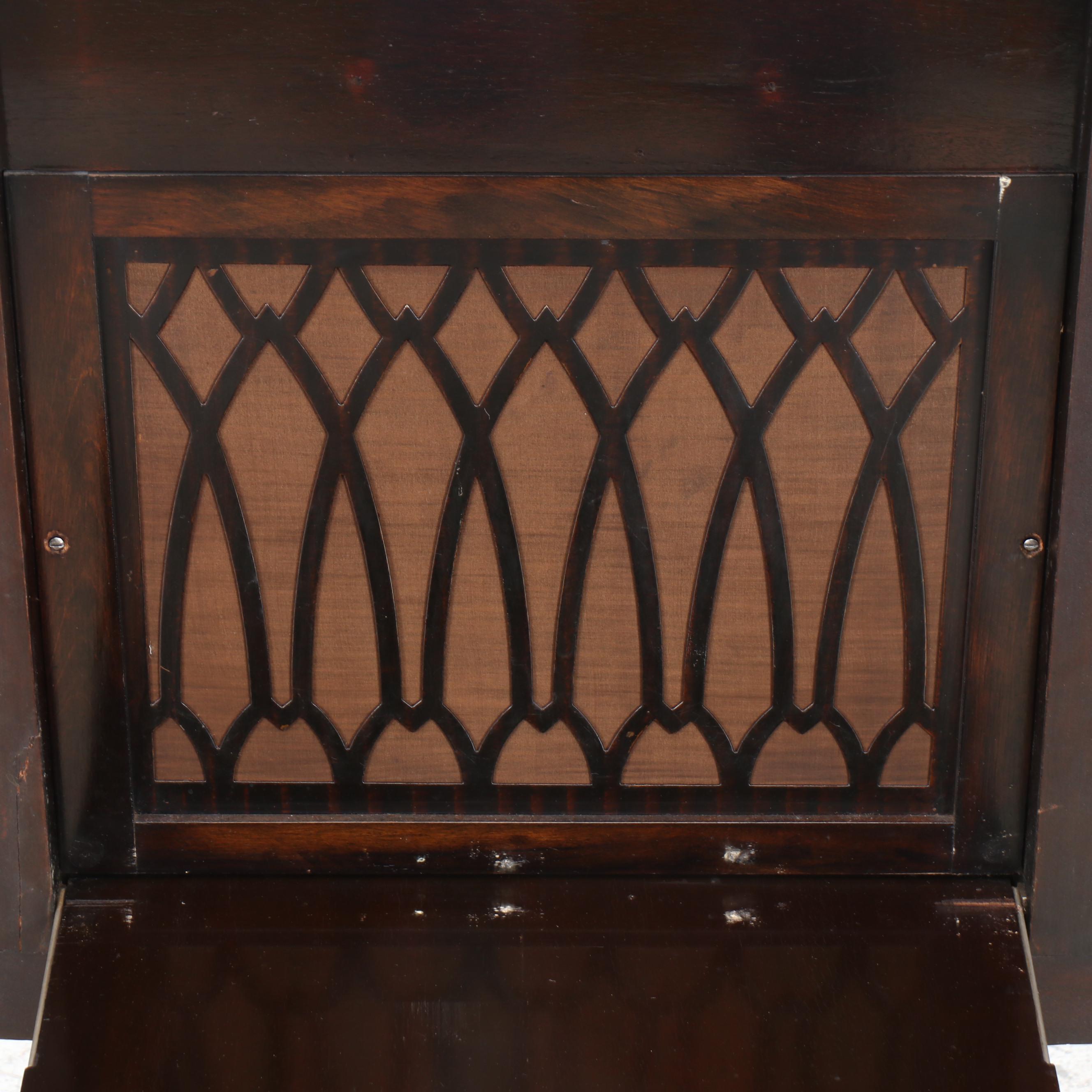 Kimball Walnut Cabinet Phonograph with Vinyl Records, Early 20th Century