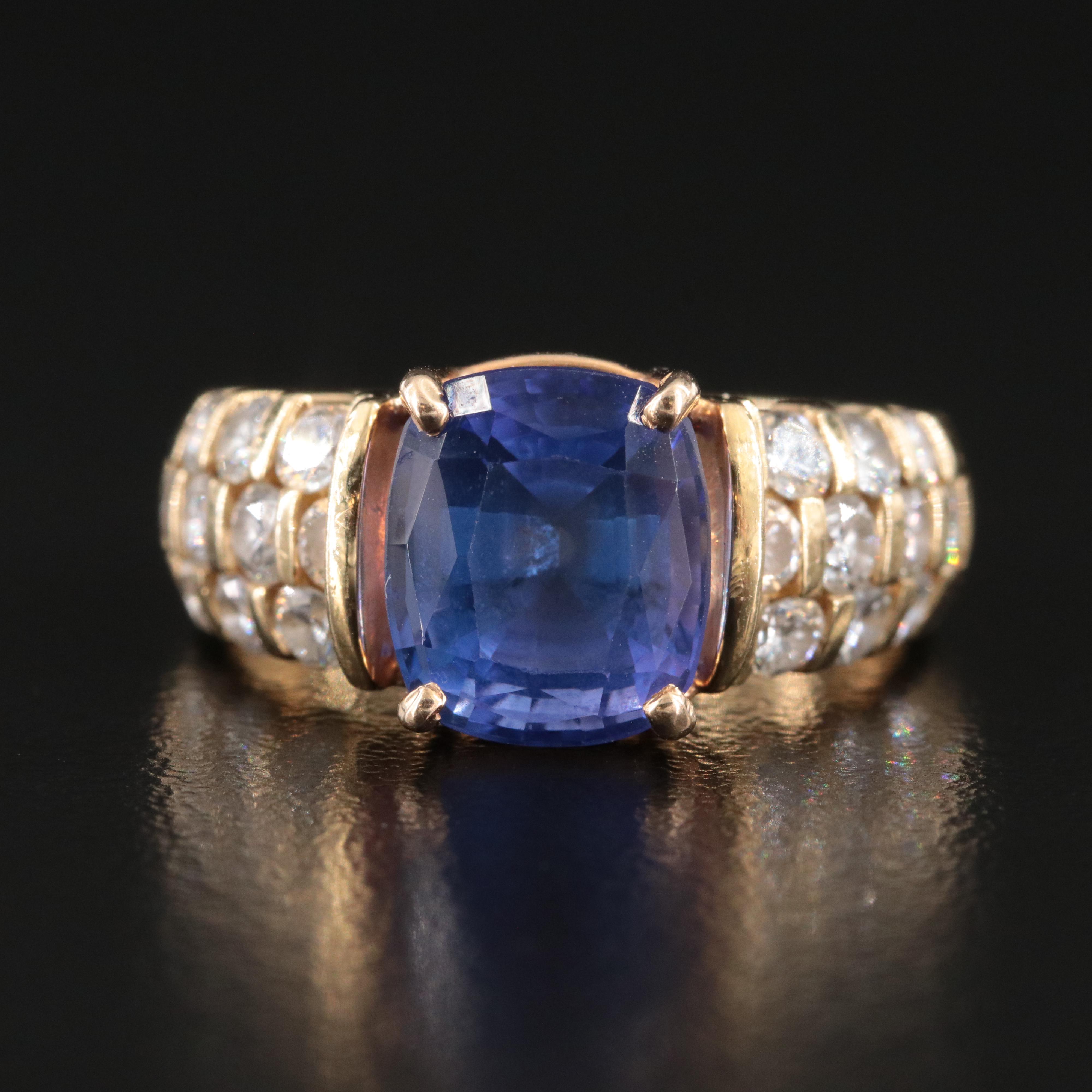 14K 3.92 CT Tanzanite and 1.00 CTW Diamond Ring