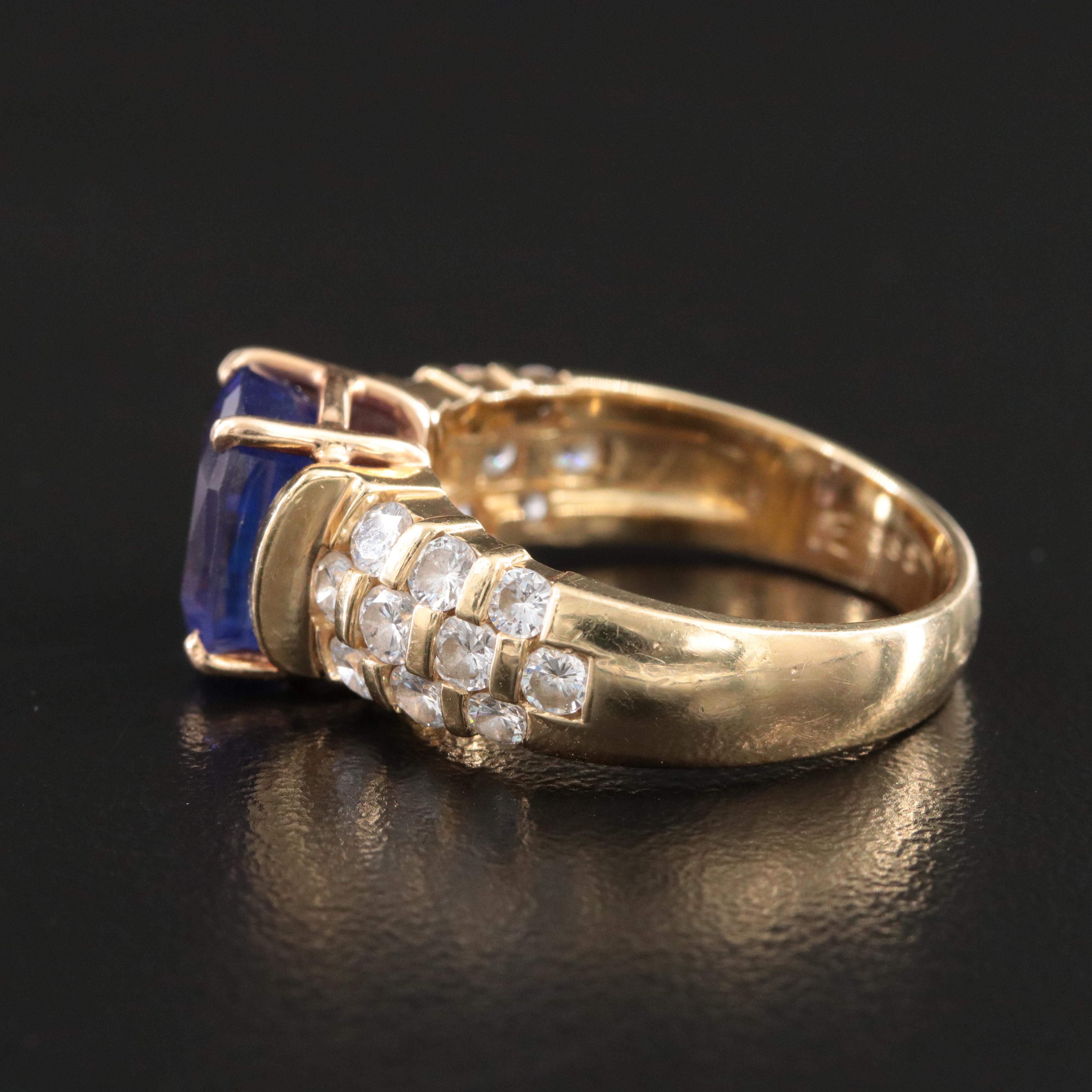 14K 3.92 CT Tanzanite and 1.00 CTW Diamond Ring