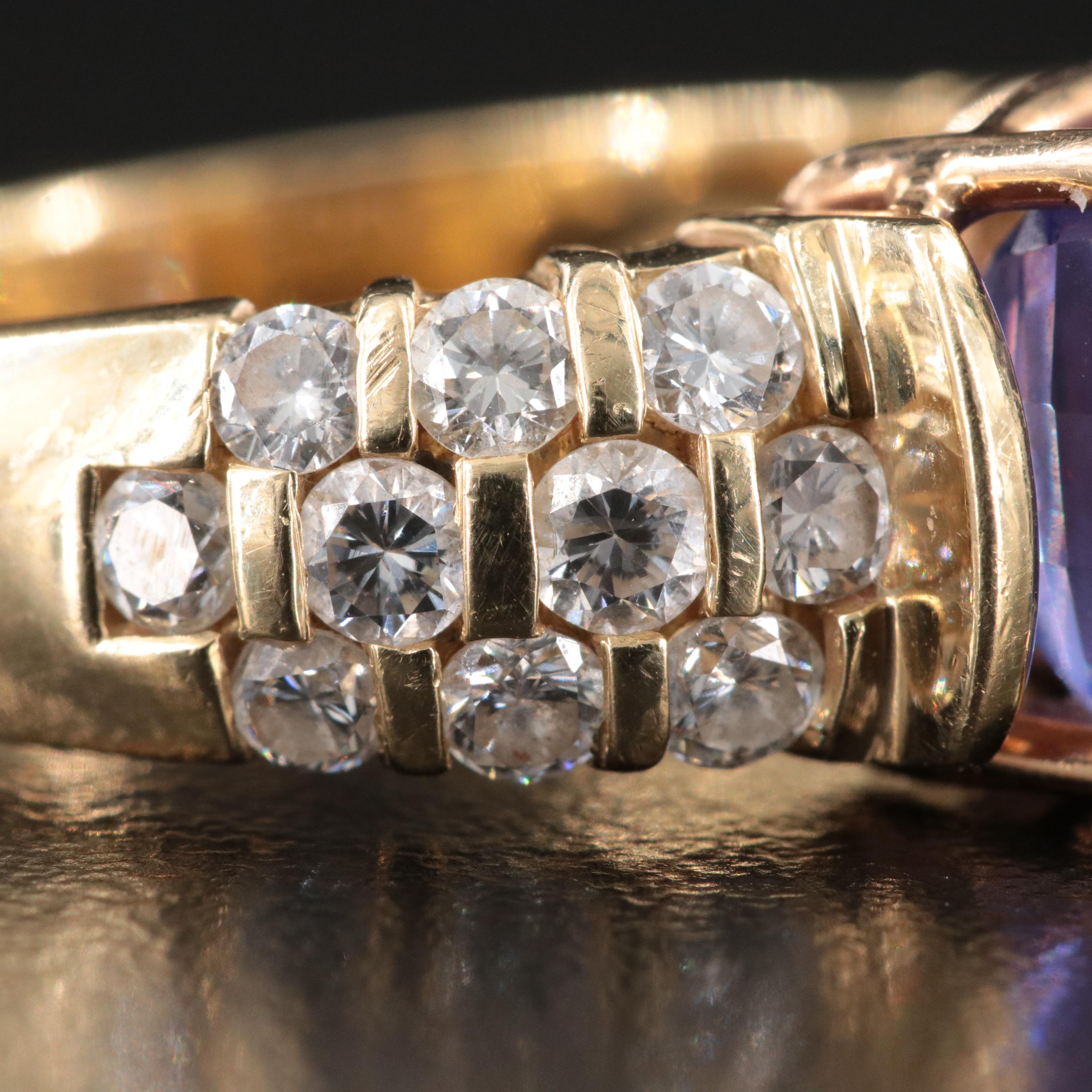 14K 3.92 CT Tanzanite and 1.00 CTW Diamond Ring