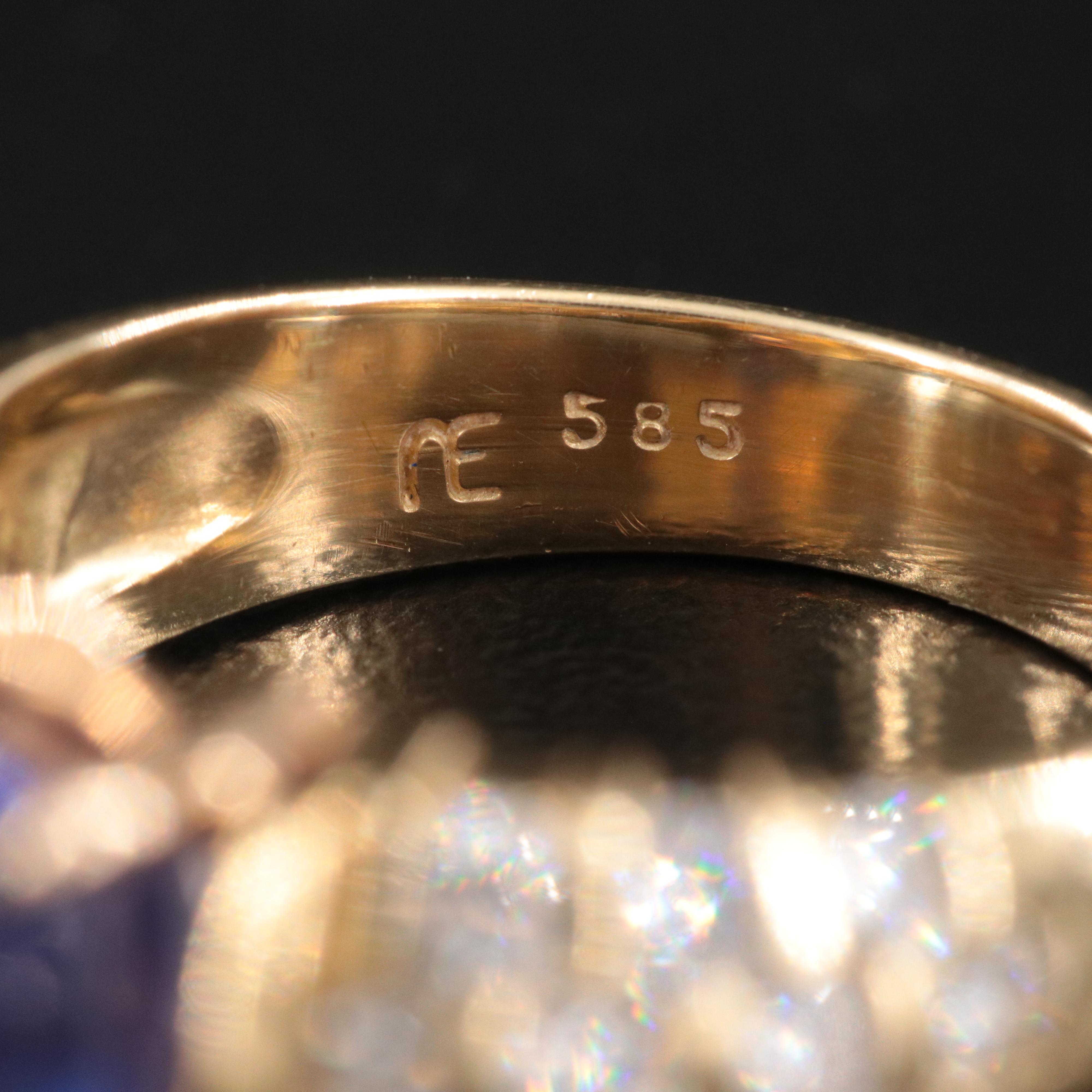 14K 3.92 CT Tanzanite and 1.00 CTW Diamond Ring