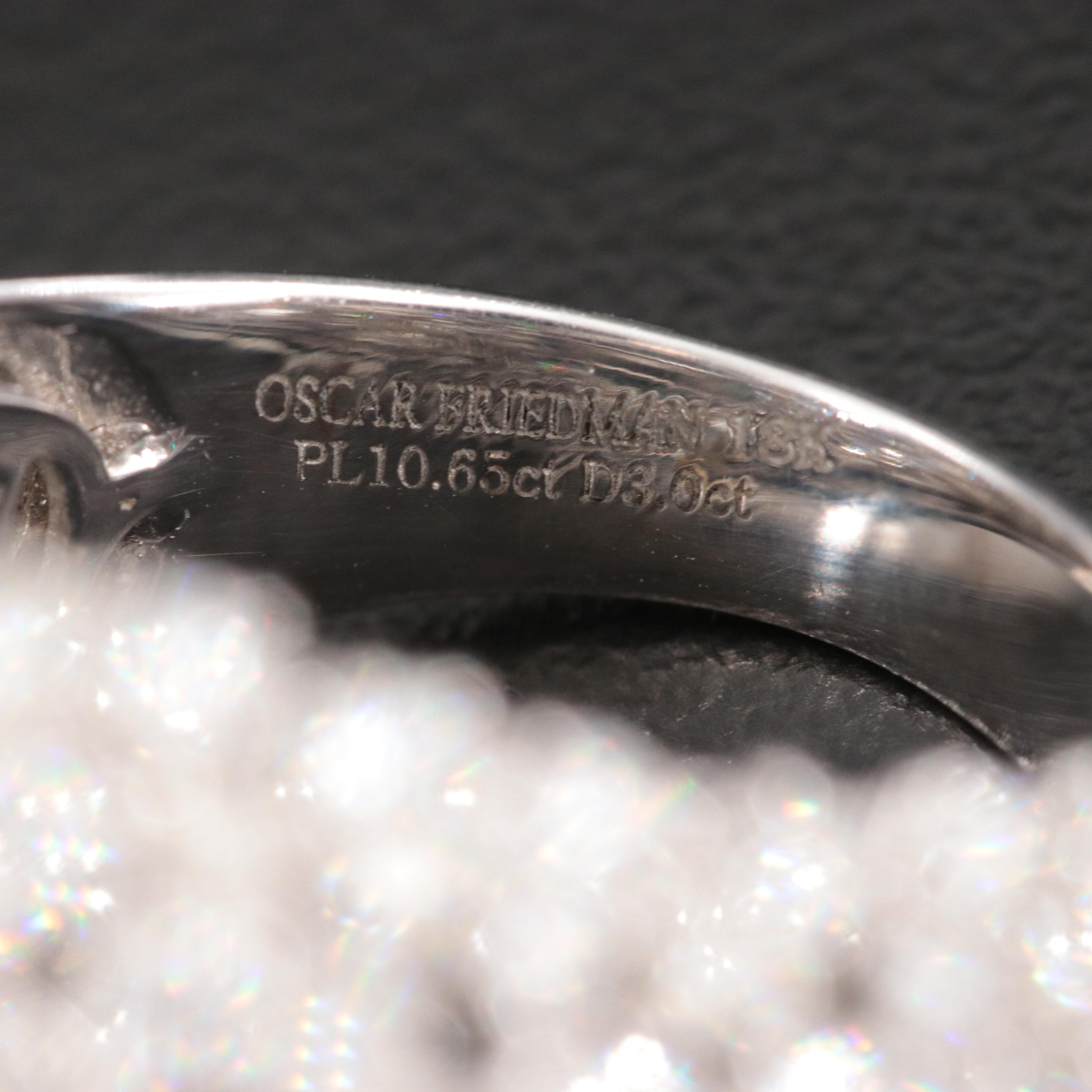 Oscar Friedman 18K 11.00 MM Pearl and 3.00 CTW Diamond Dome Ring