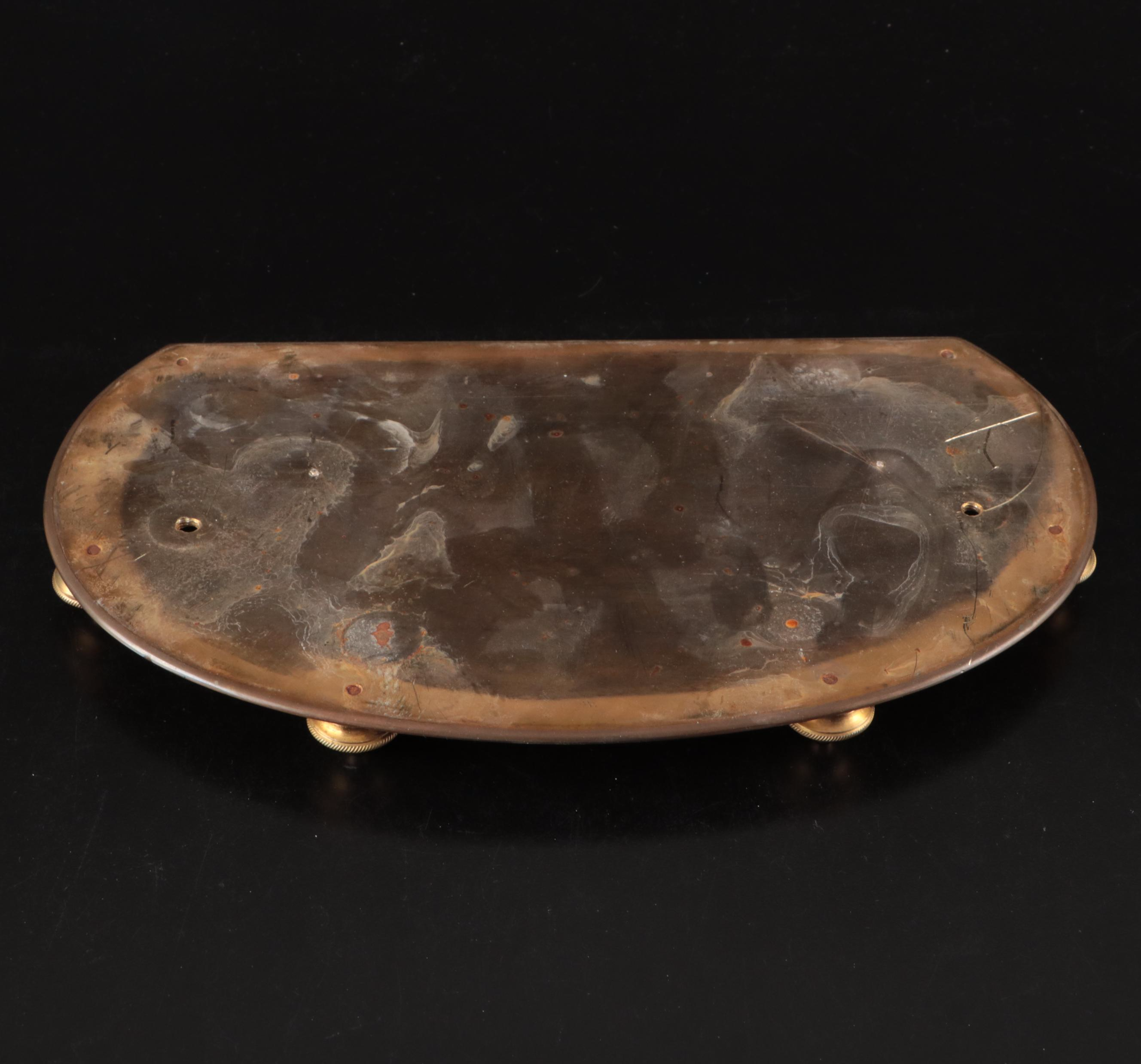 Davis Collamore & Co. Louis XVI Style Gilt Marble Columned Mantel Clock