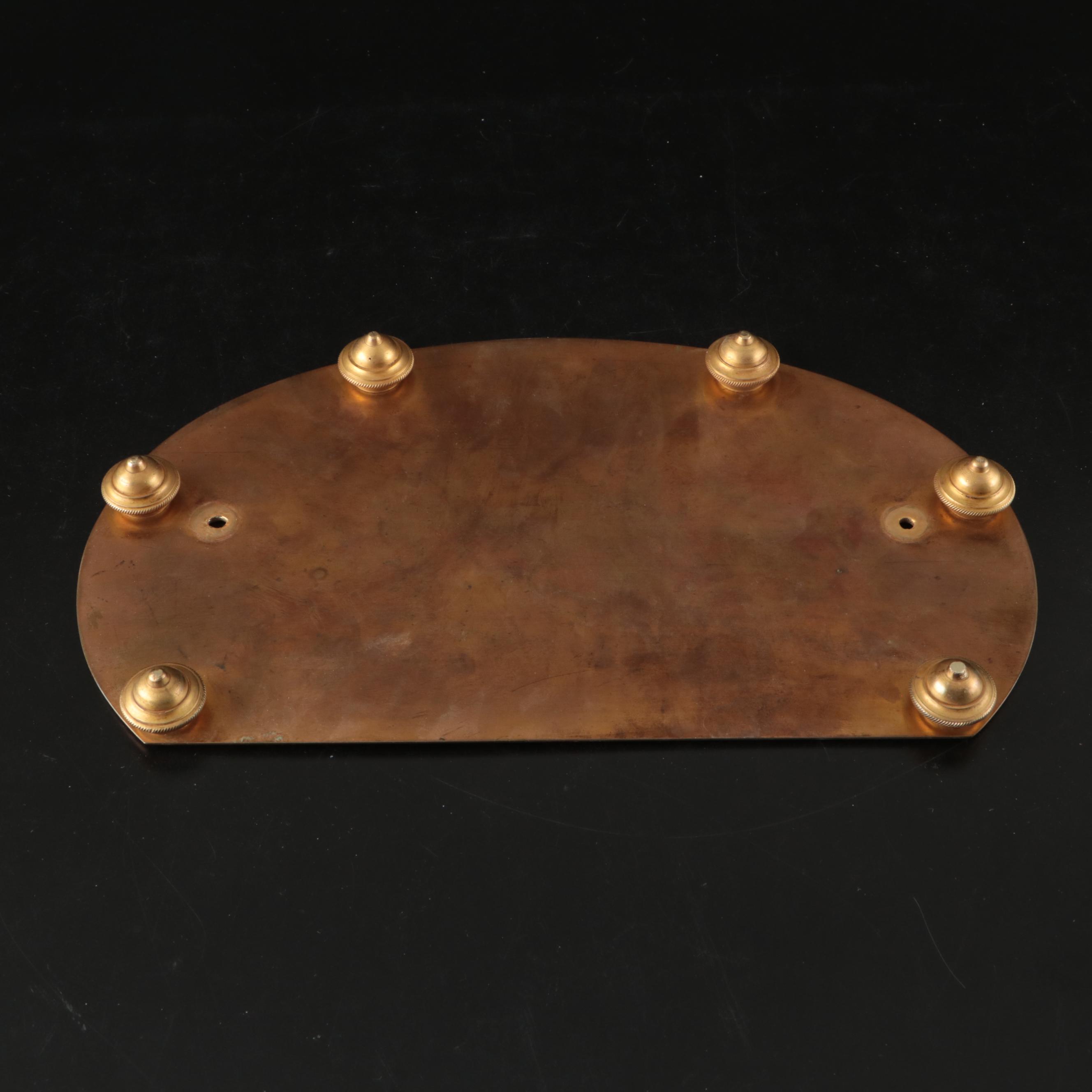 Davis Collamore & Co. Louis XVI Style Gilt Marble Columned Mantel Clock