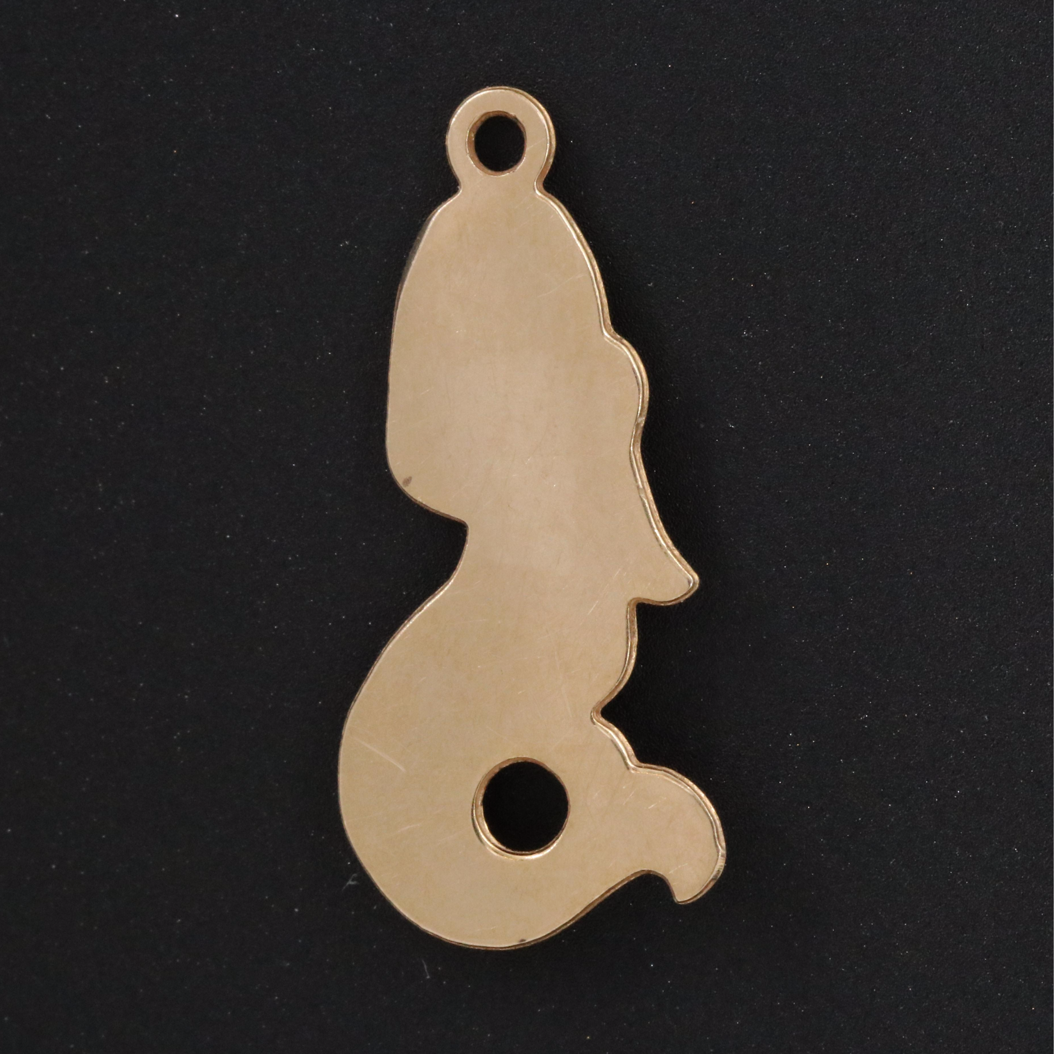 14K Mermaid Charm with Enamel Accents