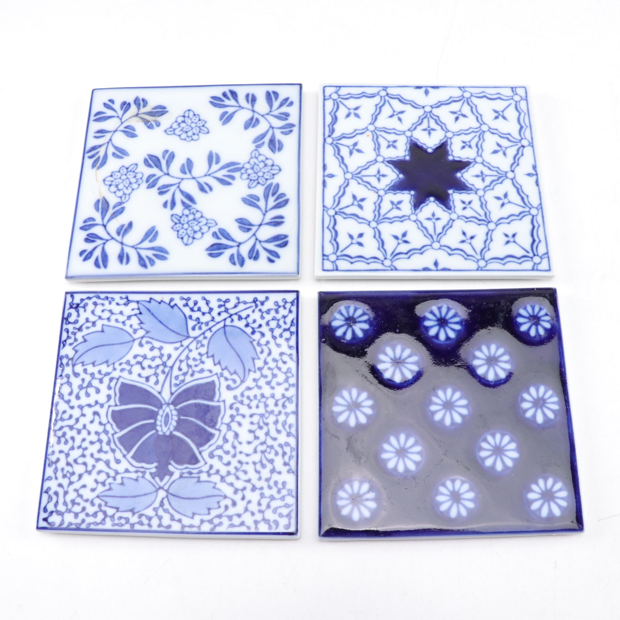 Chinese Blue and White Porcelain Coasters, Carpet Balls, and Decorative Egg