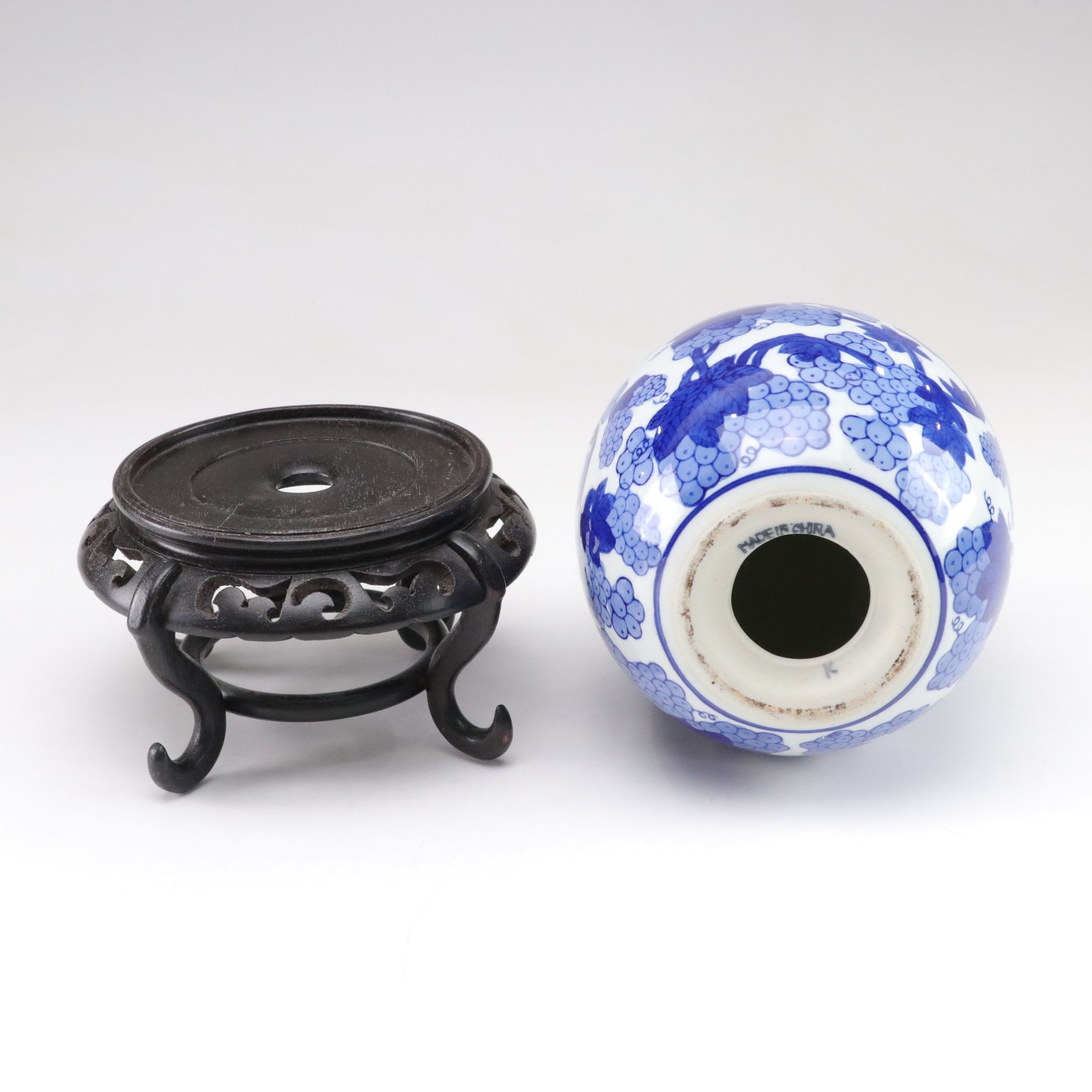 Chinese Blue and White Porcelain Coasters, Carpet Balls, and Decorative Egg