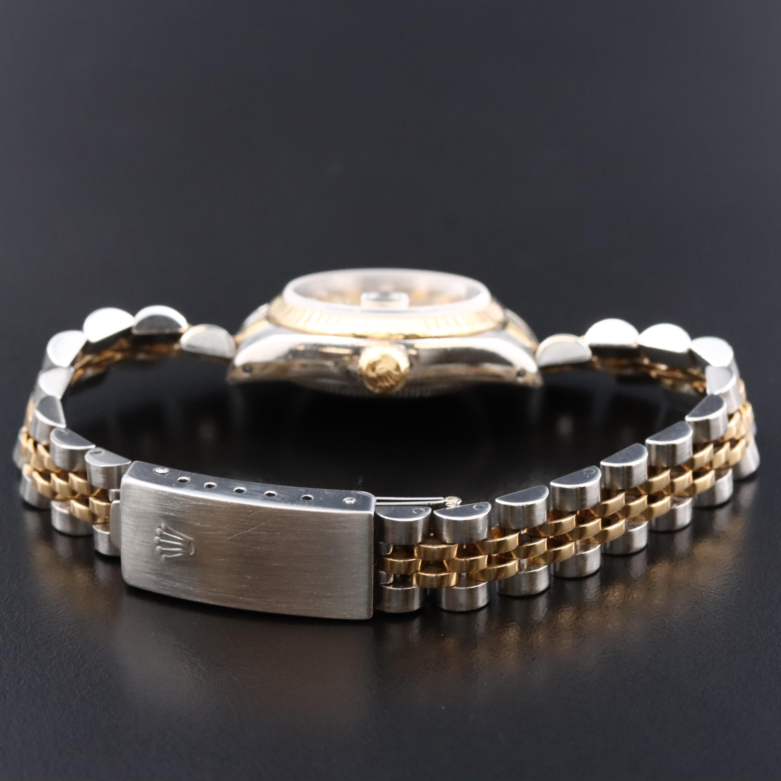 1990 Rolex Custom Diamond Dial Datejust Watch