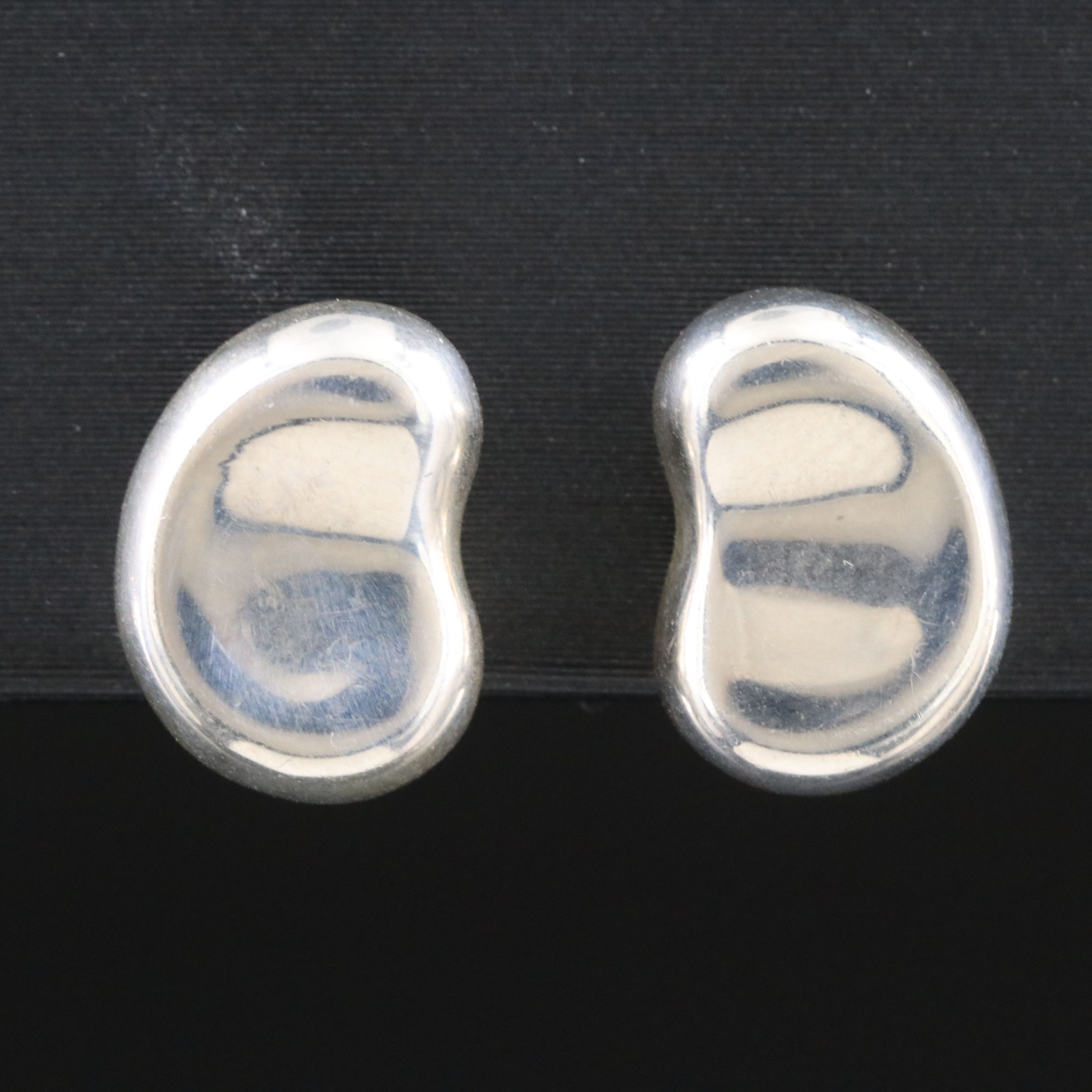 Elsa Peretti for Tiffany & Co. Sterling Bean Design Stud Earrings