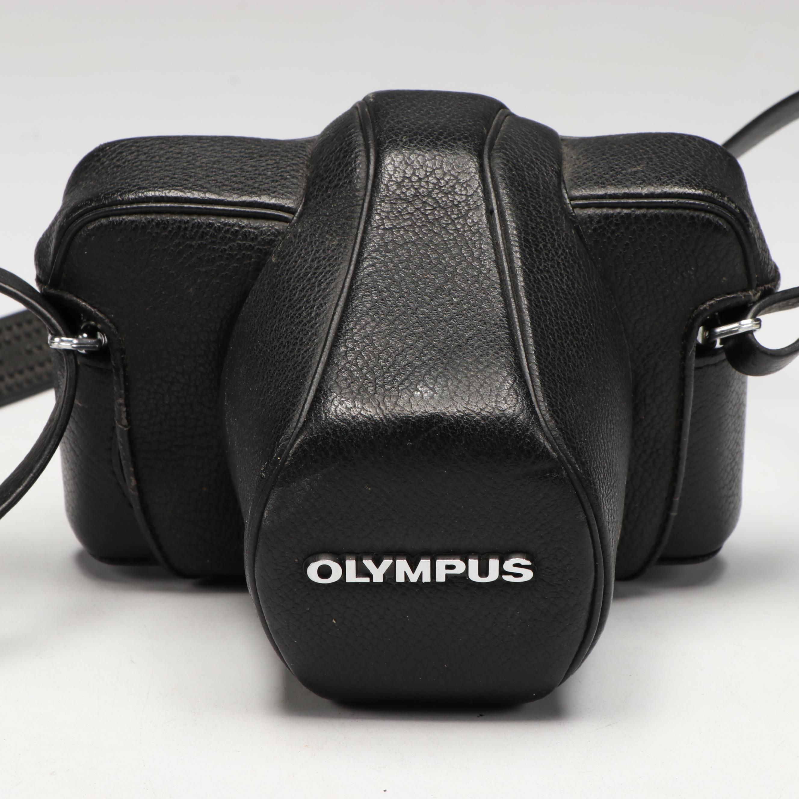 Olympus OM-1 and Zorki 4K 35mm SLR Cameras, Mid to Late 20th Century