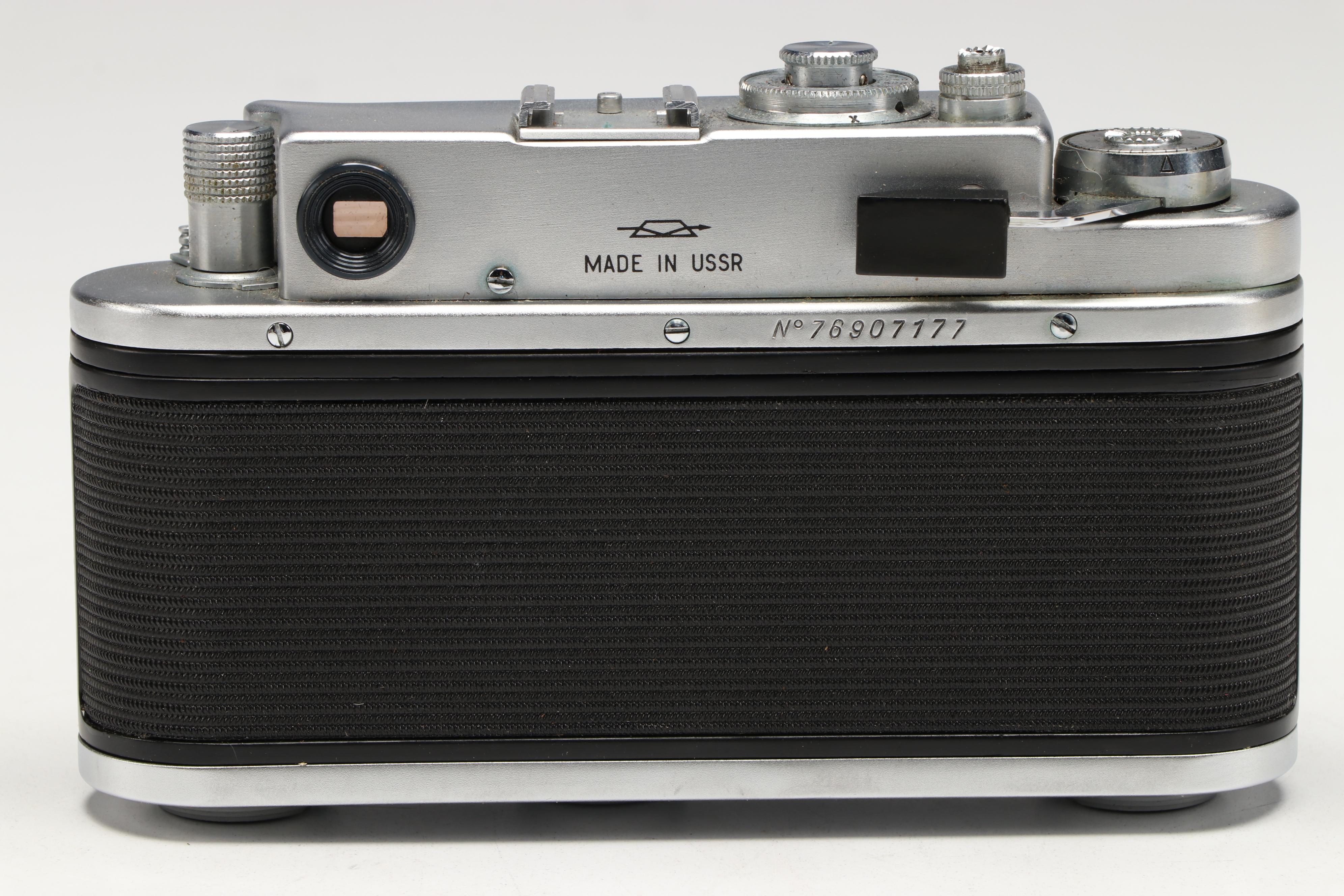 Olympus OM-1 and Zorki 4K 35mm SLR Cameras, Mid to Late 20th Century