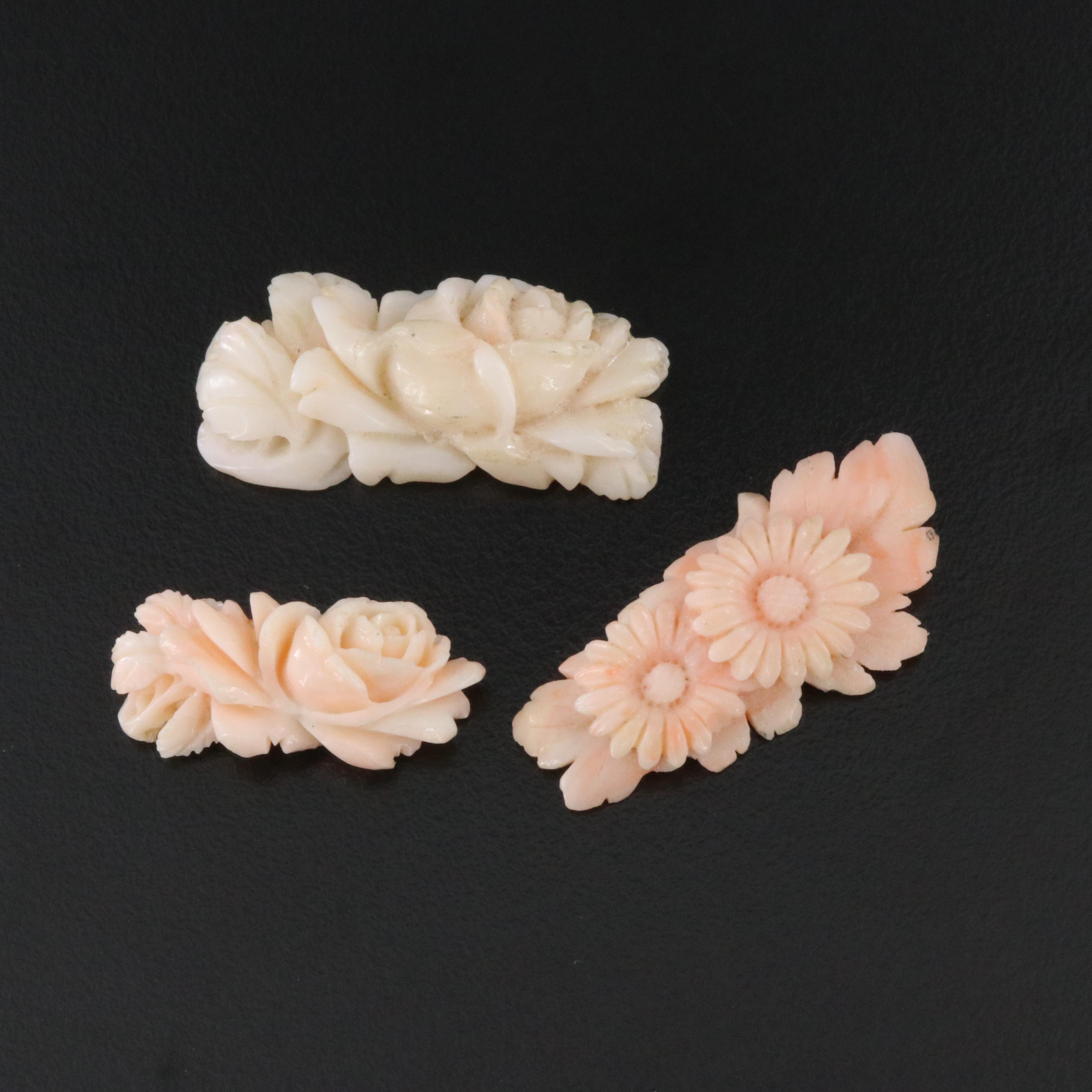 Loose Coral Carvings