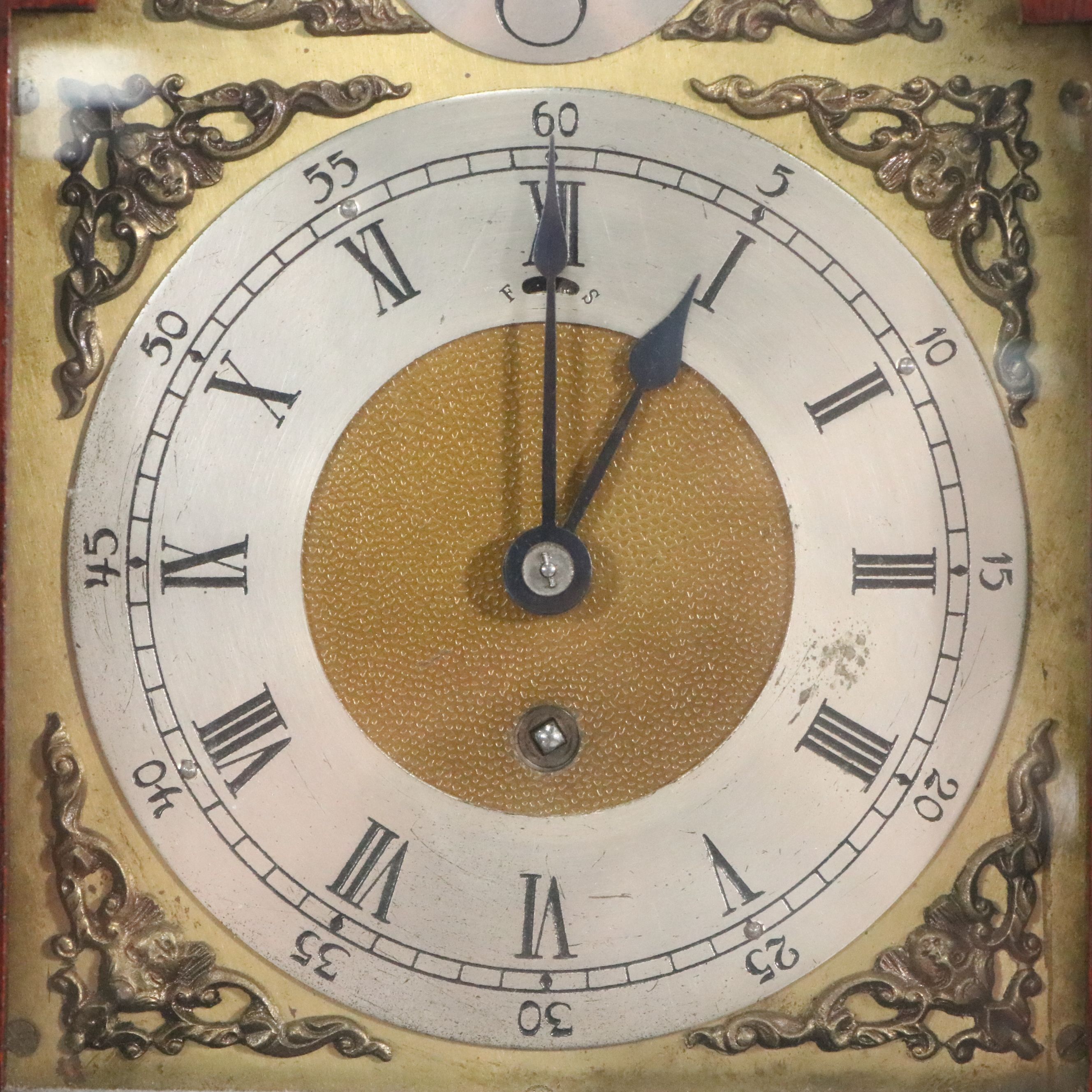 Georgian Style Mahogany Narrow Tall Case Clock, 20th Century