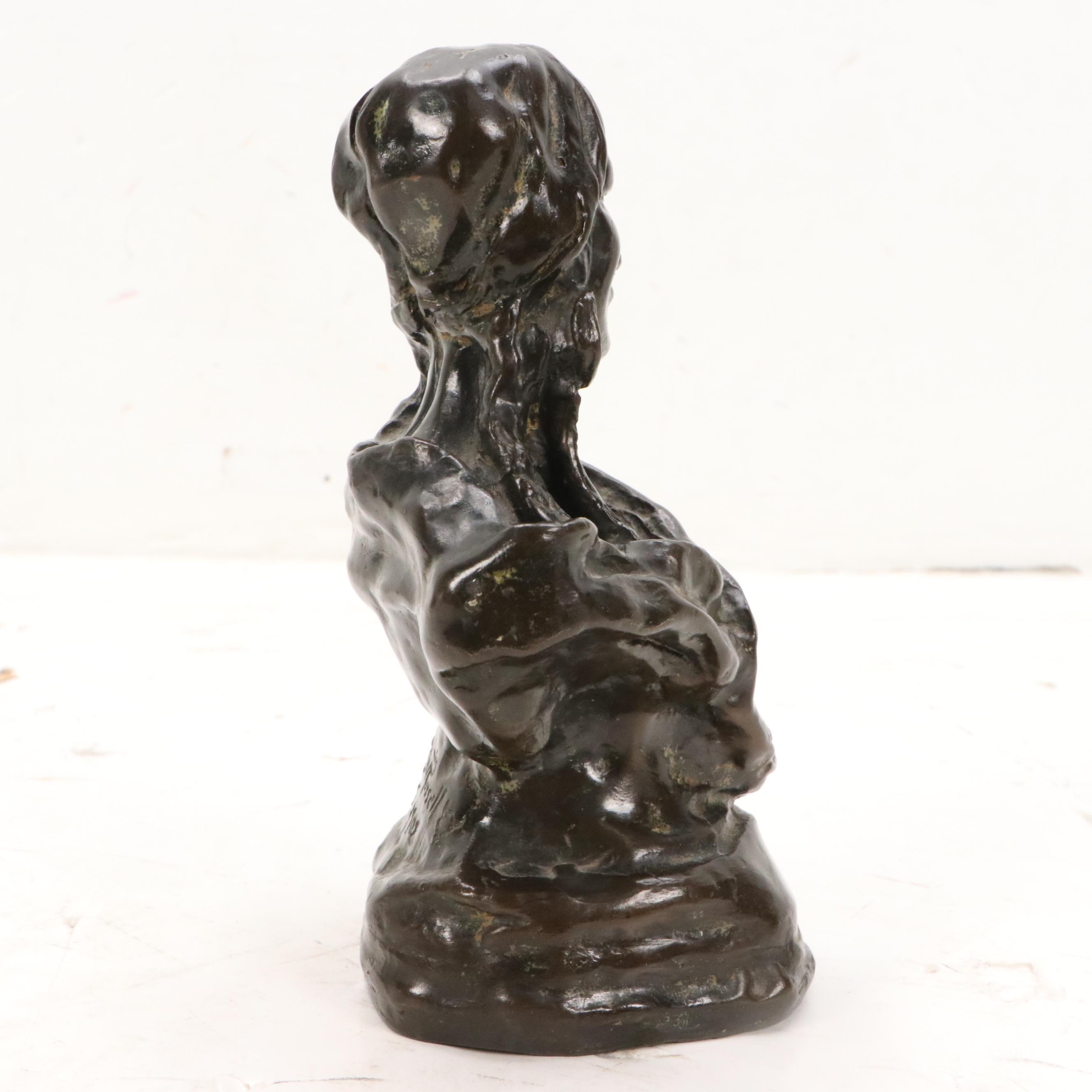 After Charles Marion Russell Bronze Bust "Piegan Woman"
