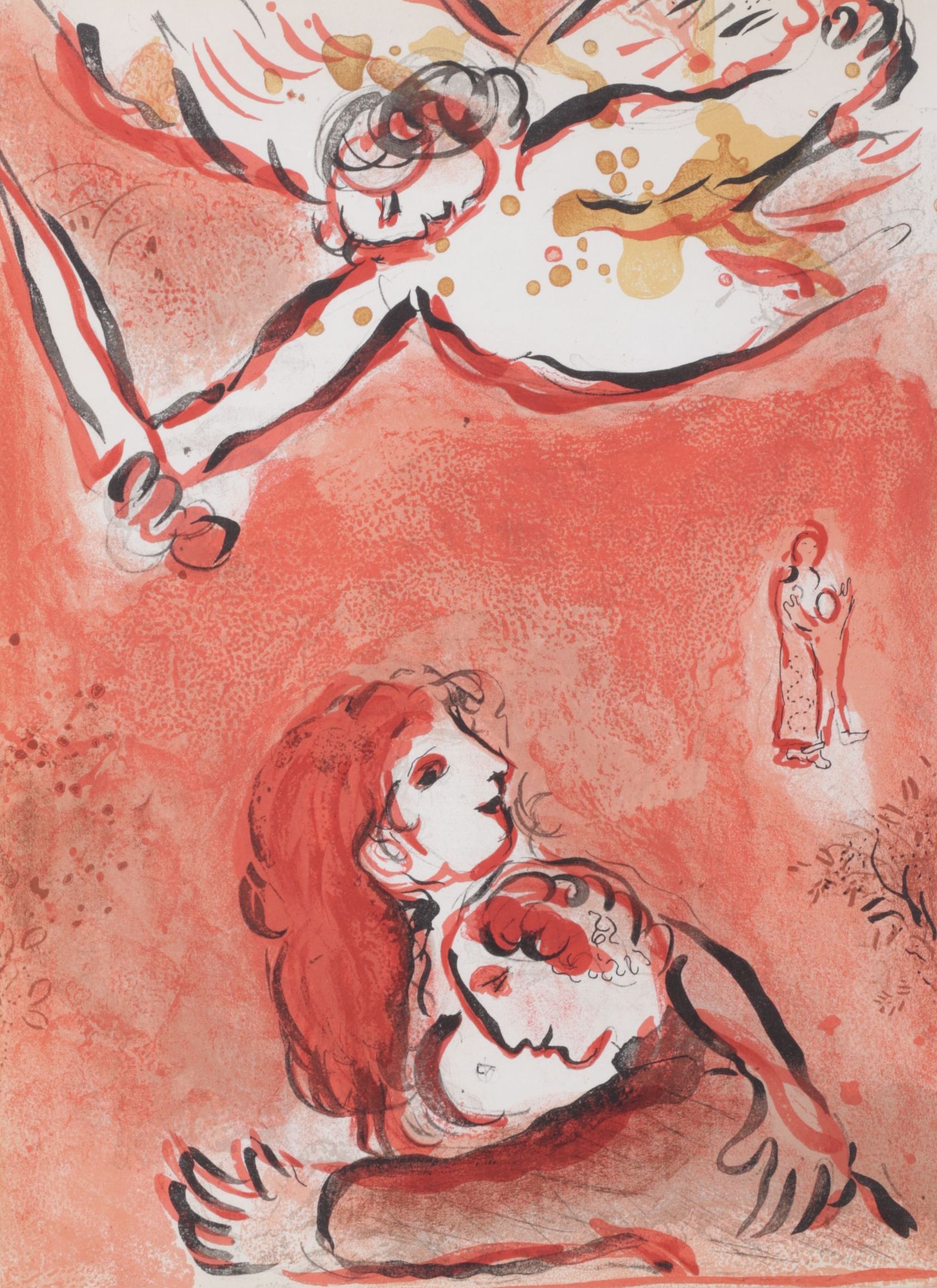 Marc Chagall Color Lithograph "La Servante d'Israël" From "Verve," 1960