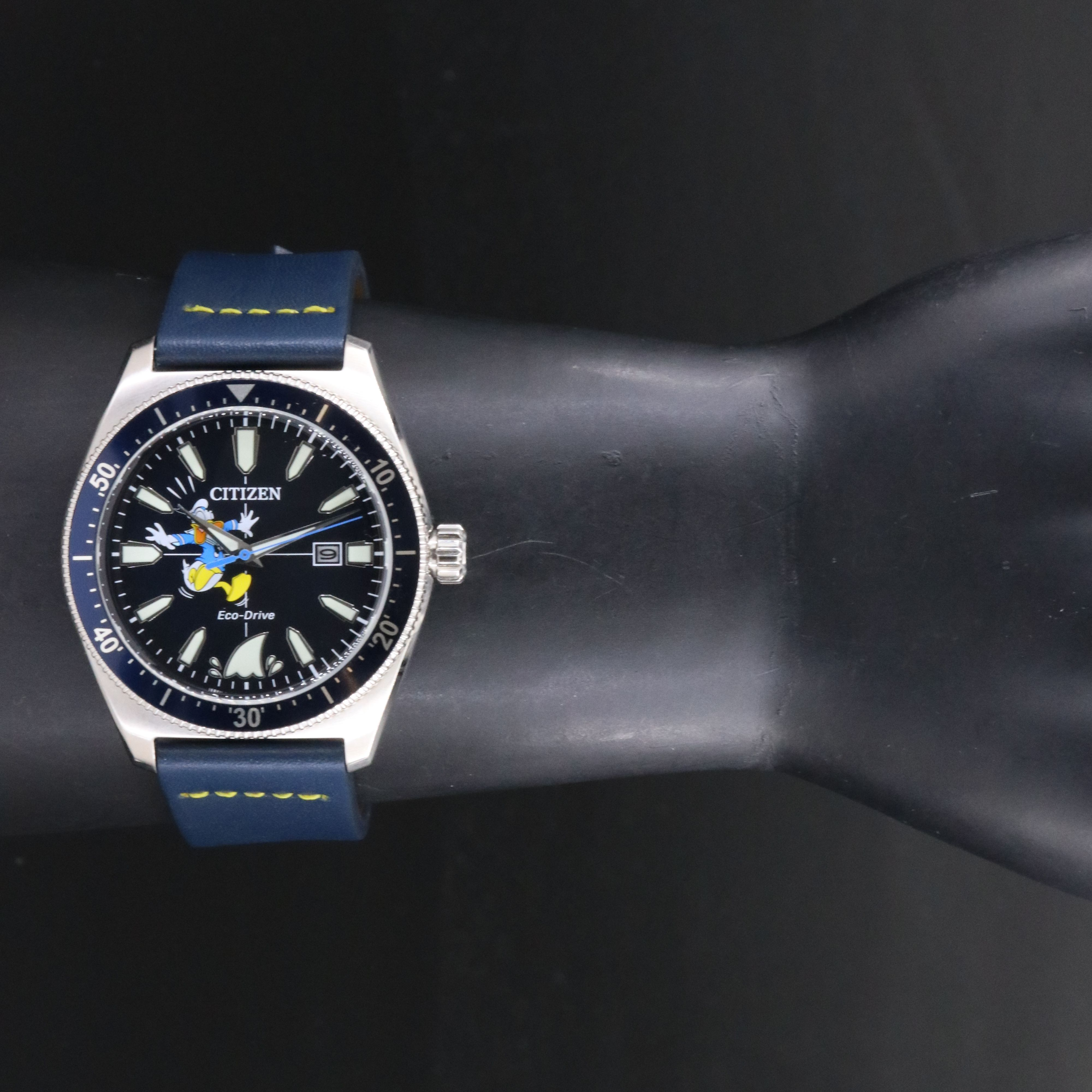 Citizen Eco-Drive Disney Donald Duck Stainless Steel Blue Dial Watch AW1790