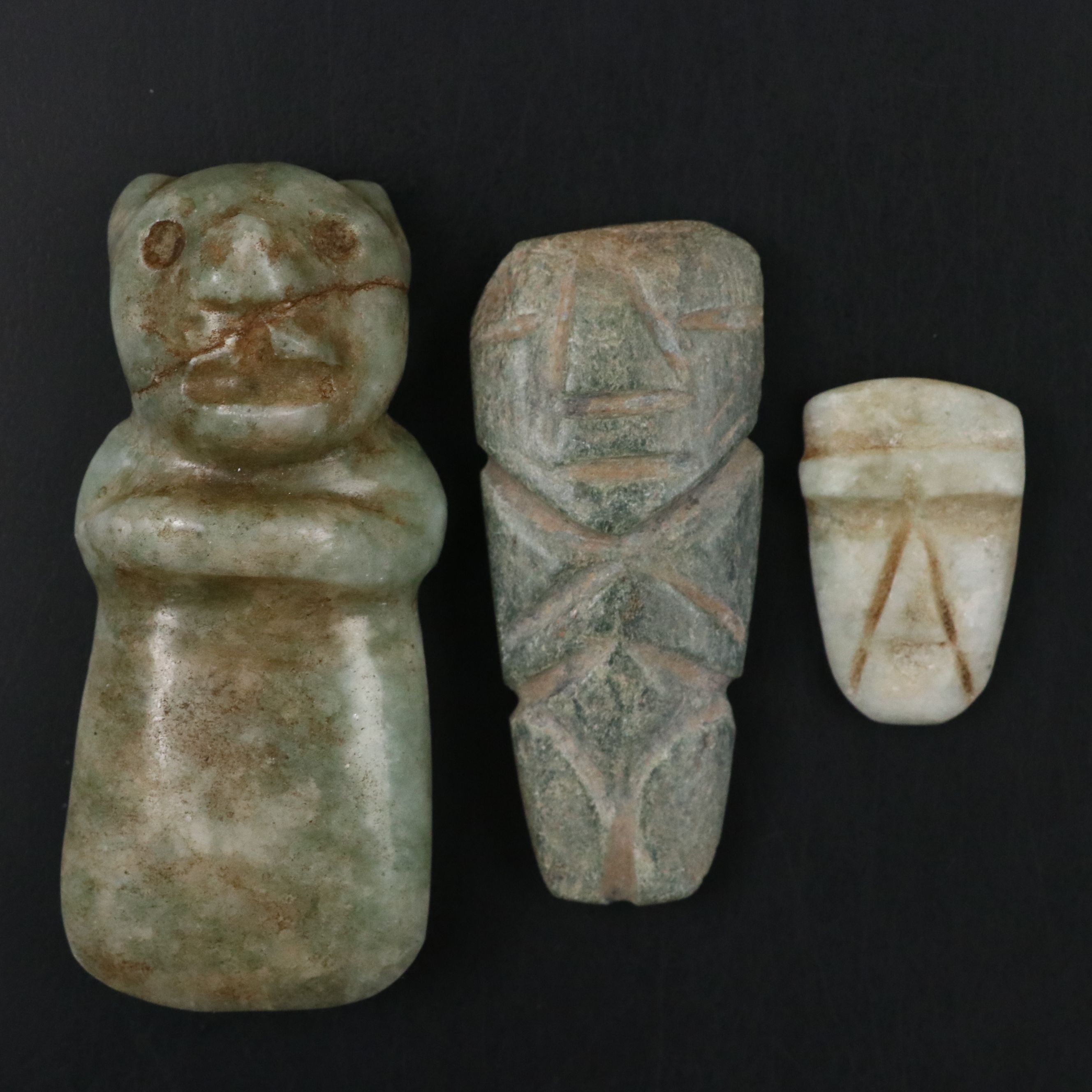 Ancient Chinese and Pre-Columbian Jade, Jadeite and Serpentine Carvings