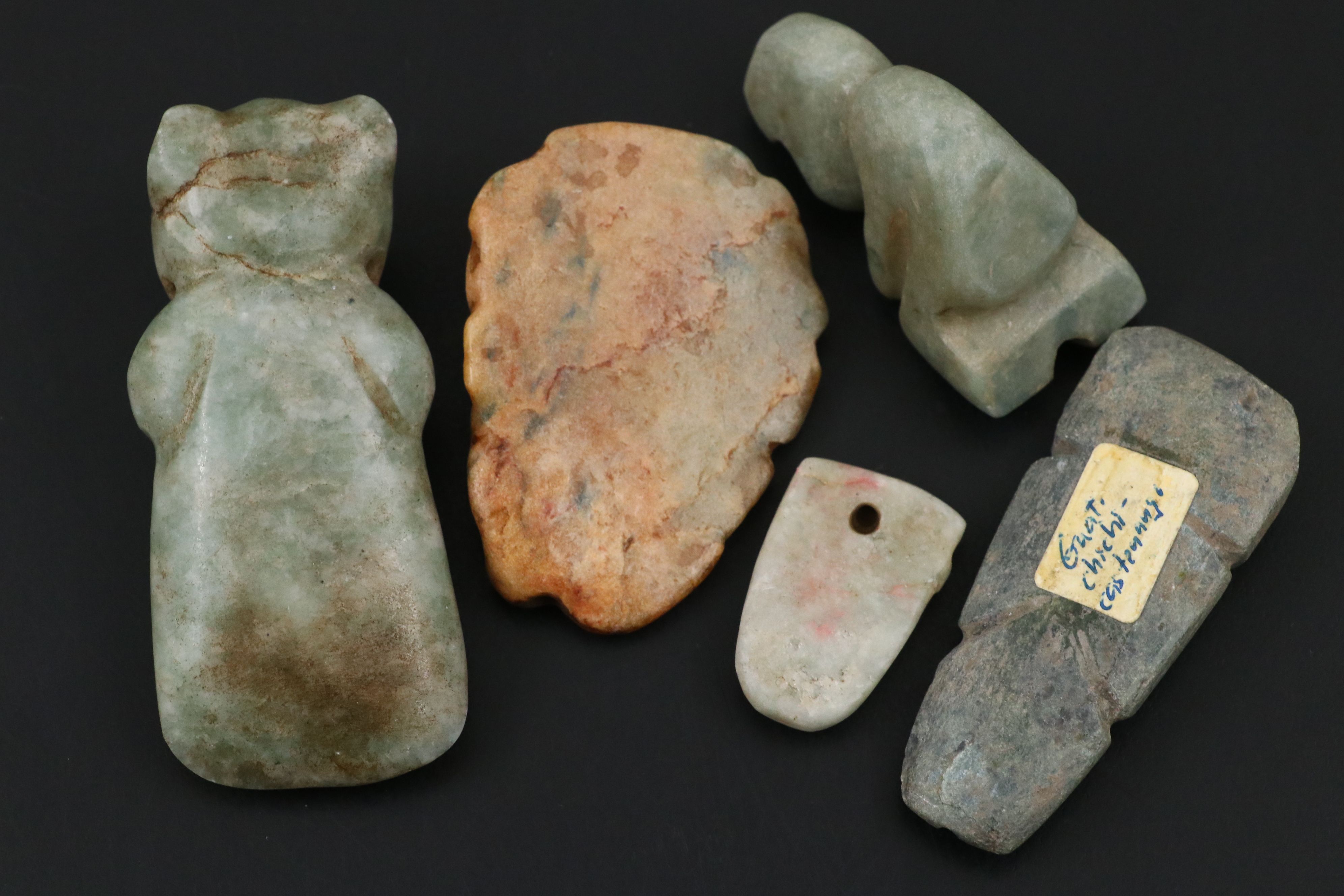 Ancient Chinese and Pre-Columbian Jade, Jadeite and Serpentine Carvings