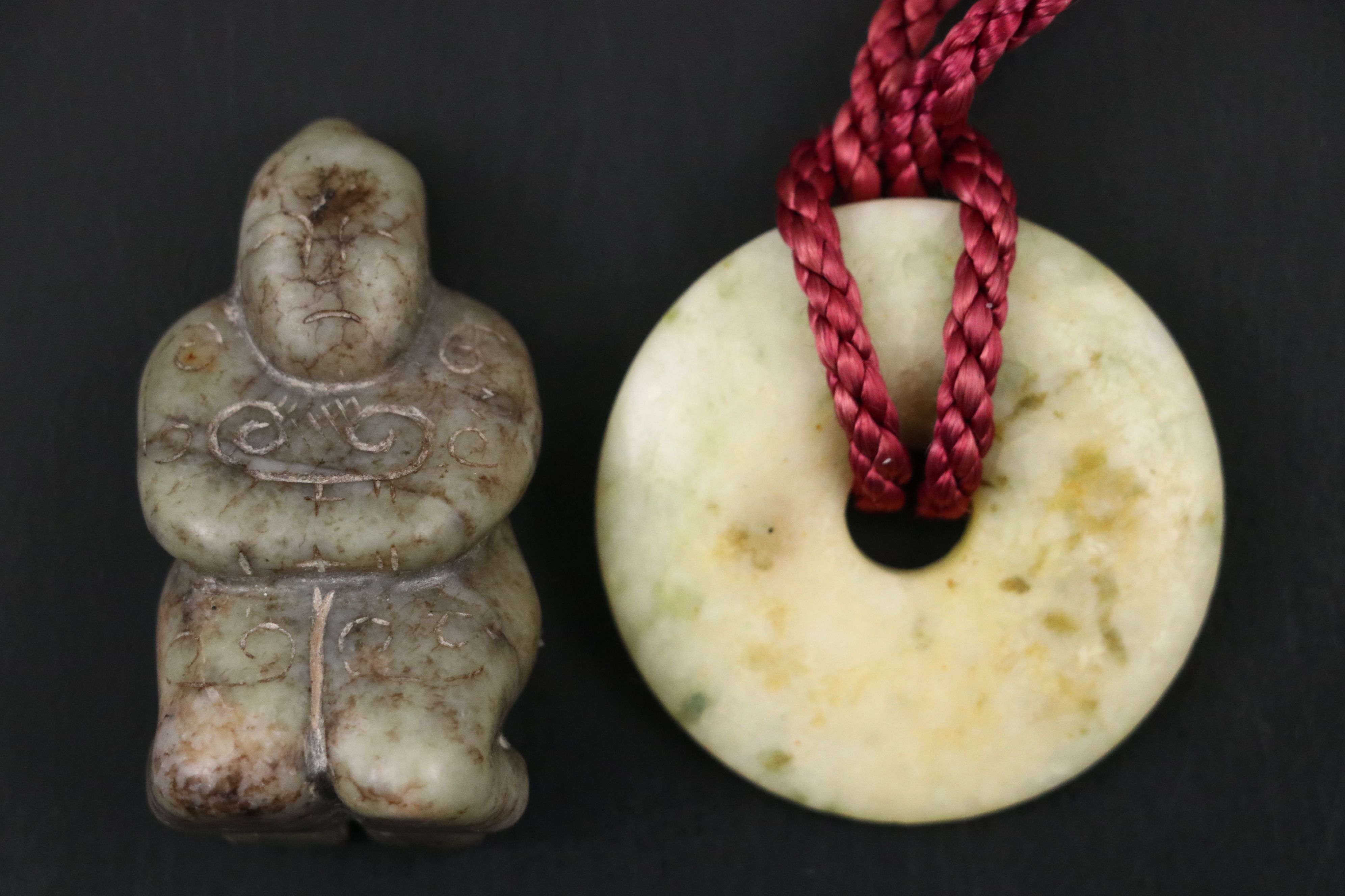 Antique Chinese Jade and Serpentine Carvings