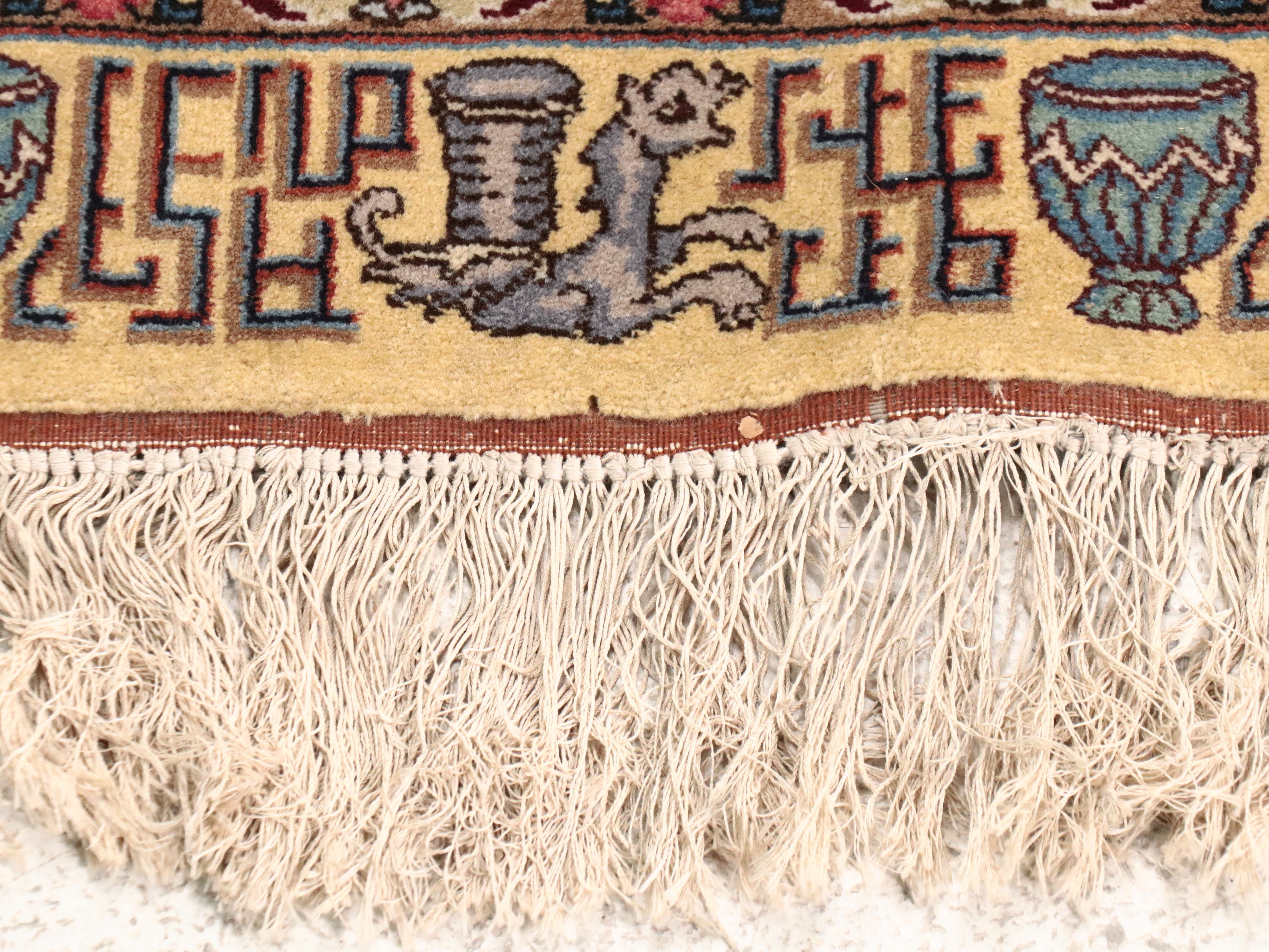 6'5 x 10'2 Hand-Knotted Signed Persian Tabriz Pictorial Area Rug