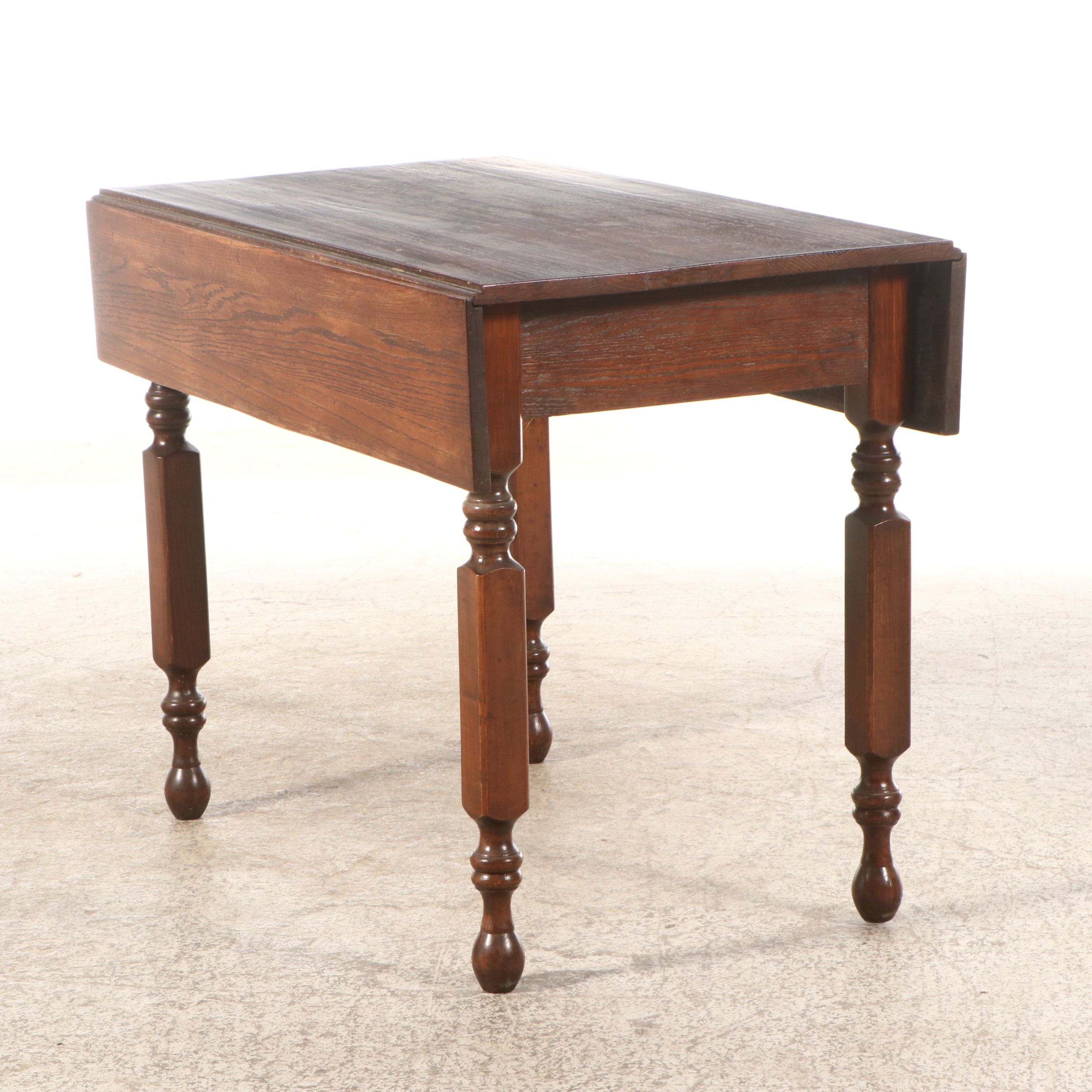 American Sheraton Style Walnut Drop Leaf Table