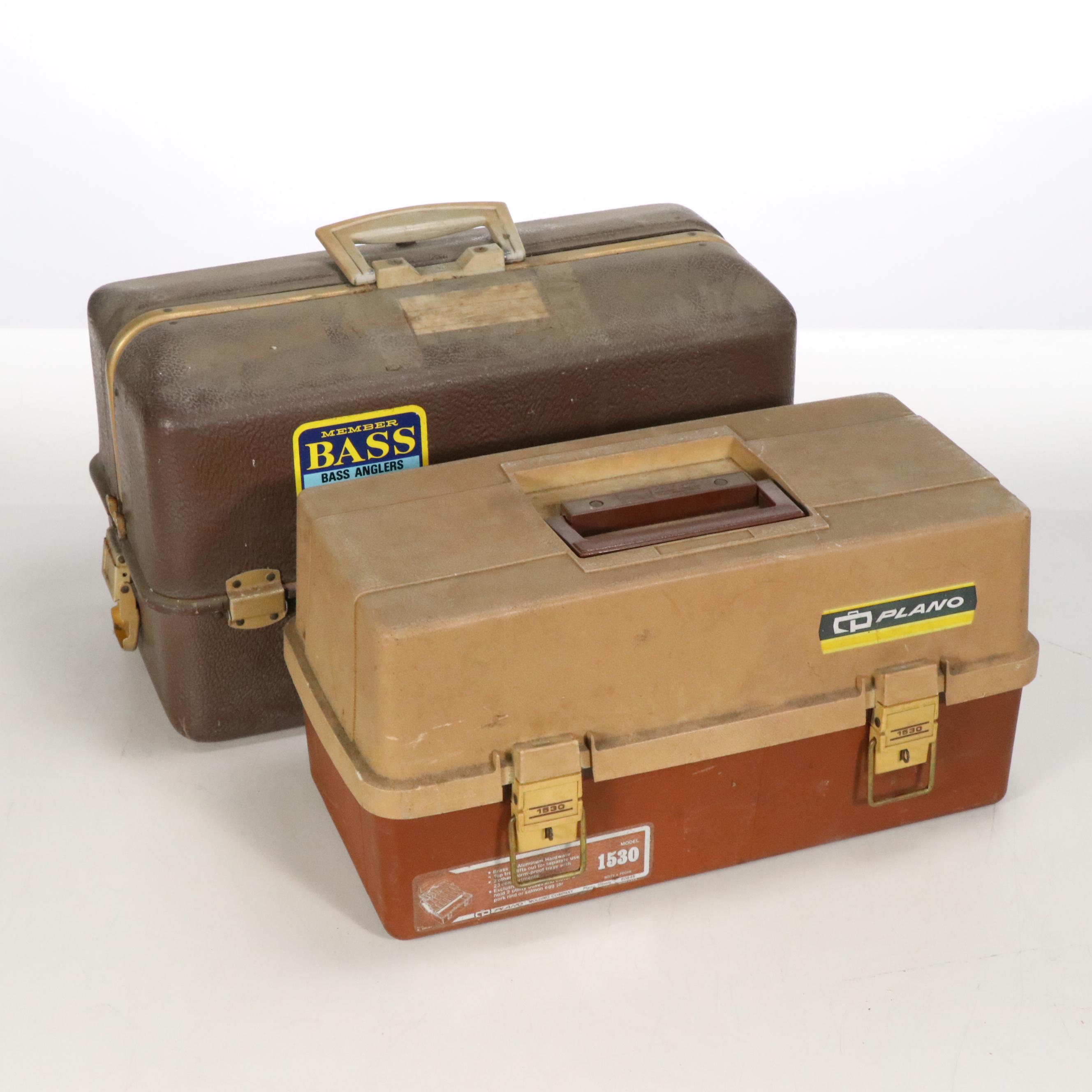 Bass and Plano Fishing Tackle Boxes with Lures and More Accessories