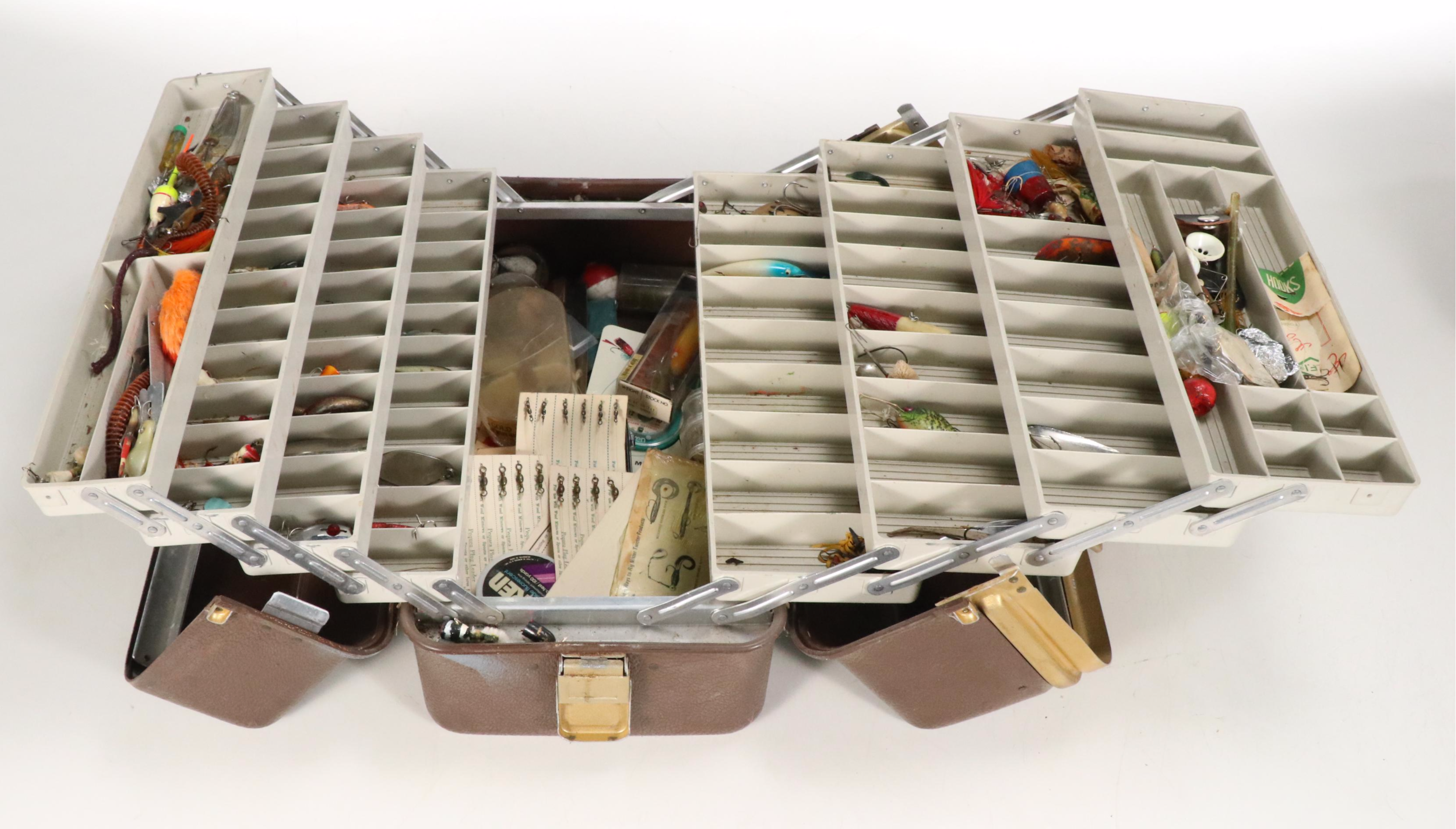 Bass and Plano Fishing Tackle Boxes with Lures and More Accessories