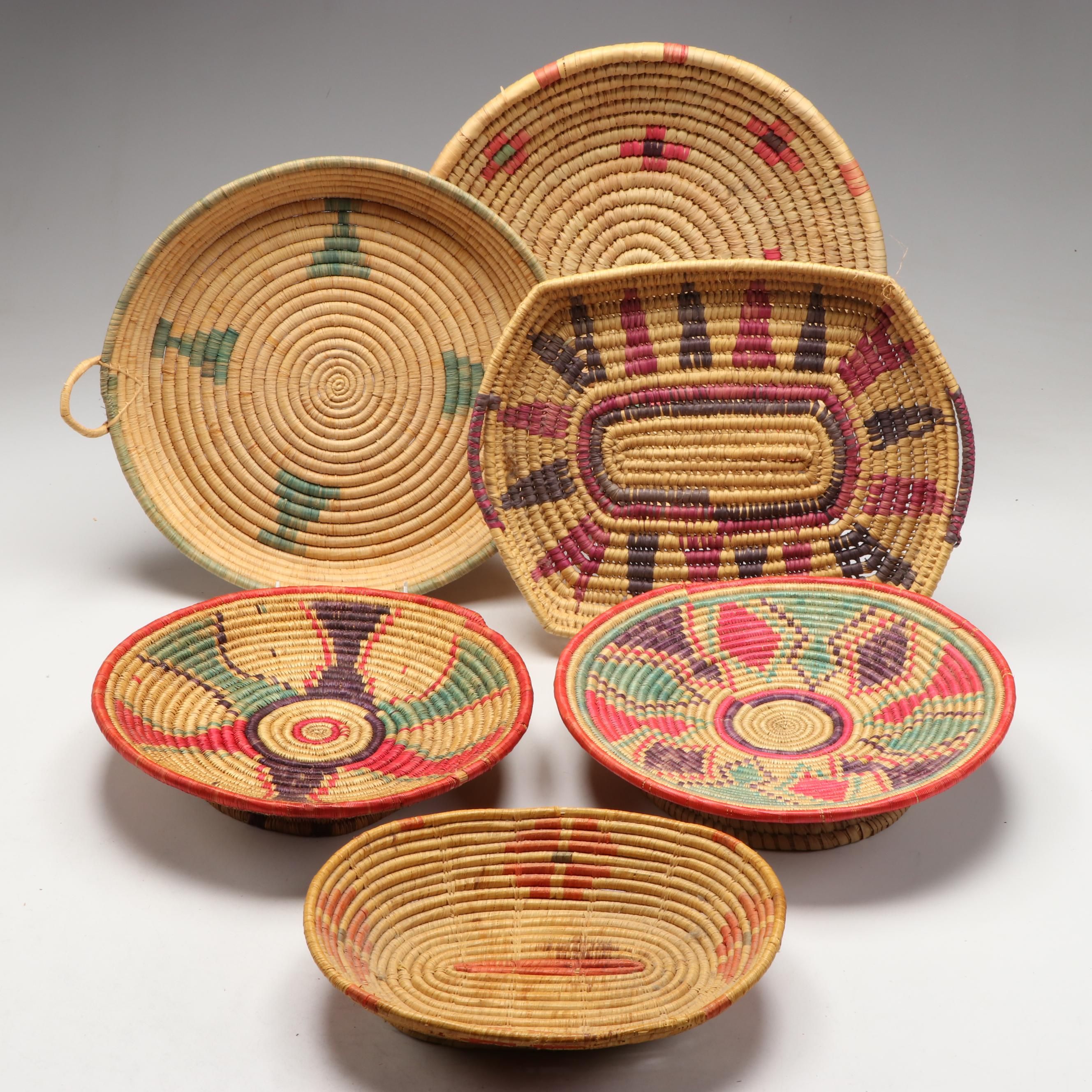 Multicolor Handwoven Baskets and Trays