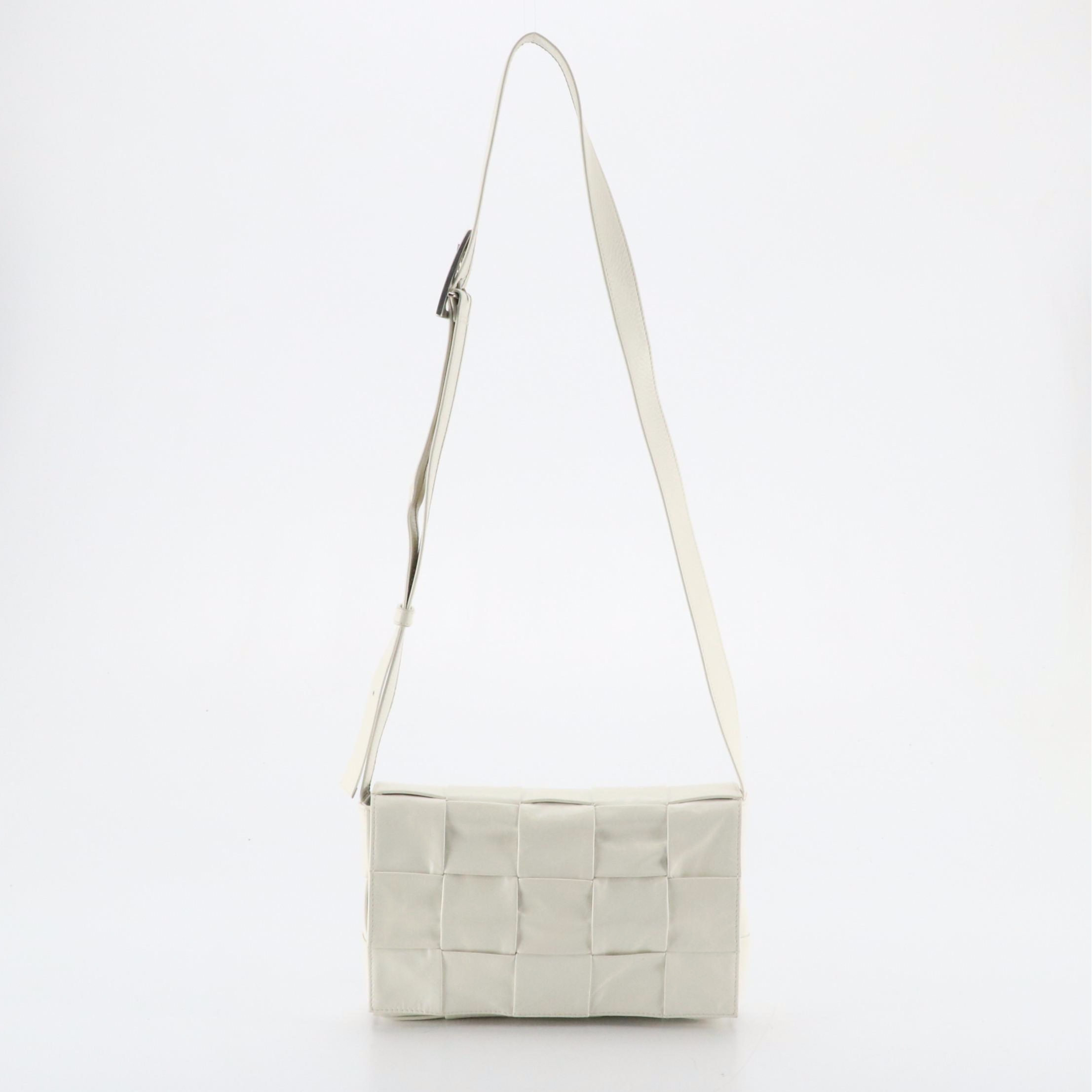 Bottega Veneta Cassette Flap Crossbody in Crinkled Maxi Intrecciato Leather