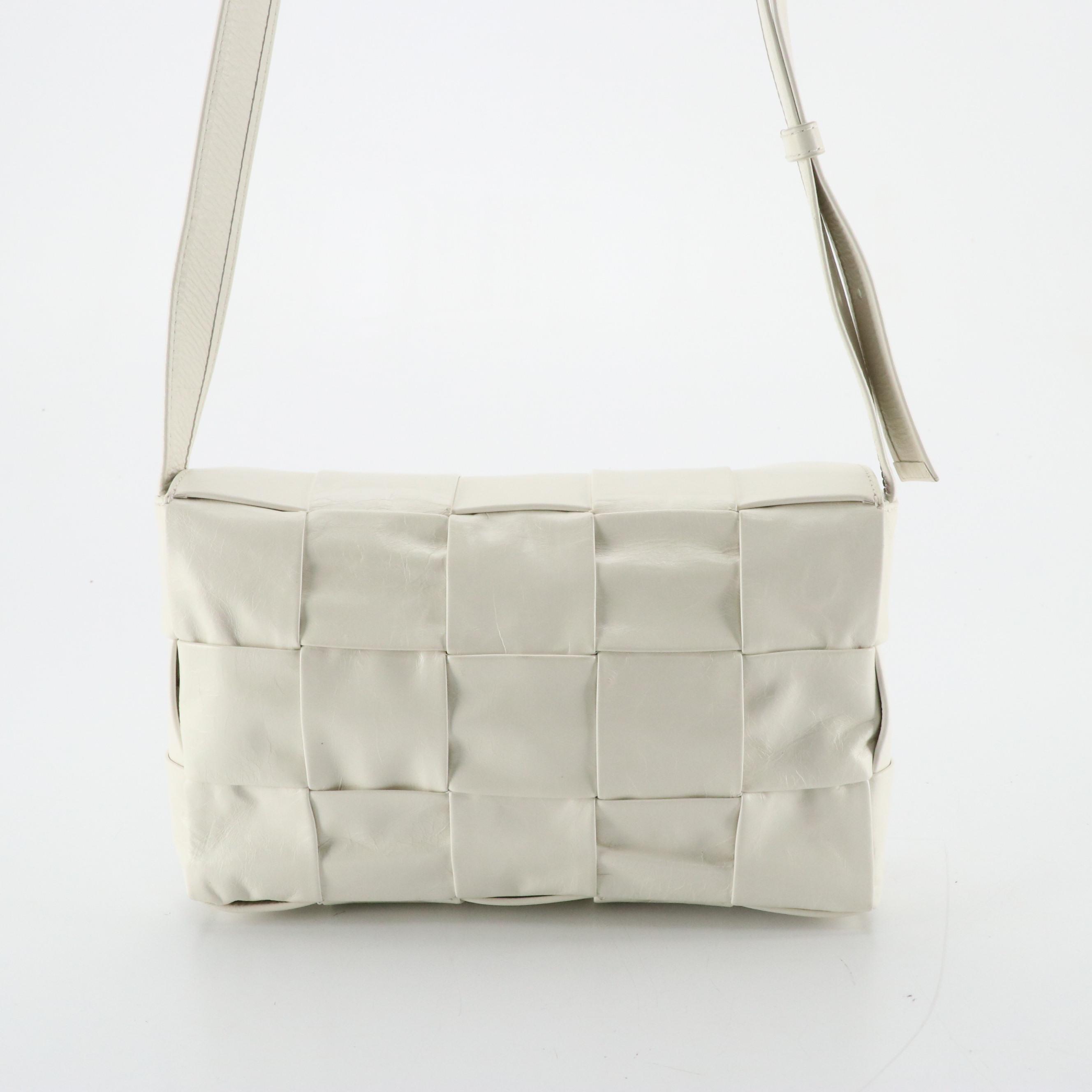 Bottega Veneta Cassette Flap Crossbody in Crinkled Maxi Intrecciato Leather