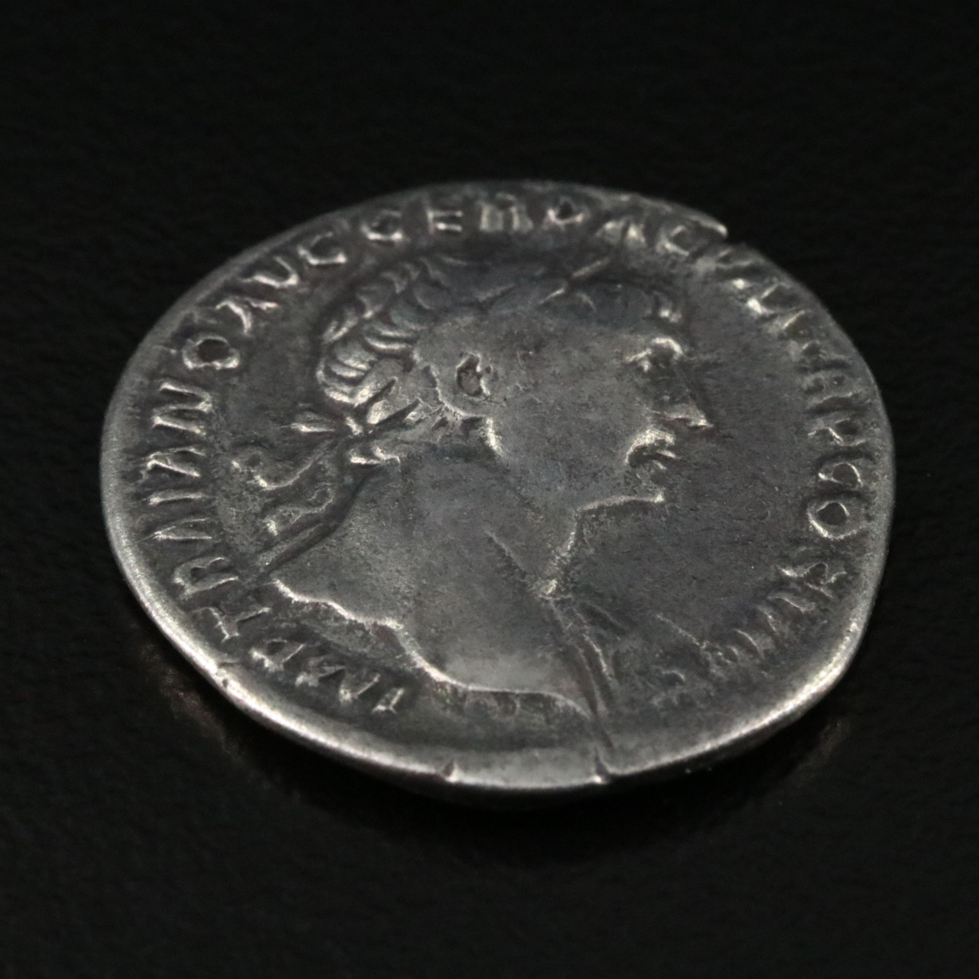 Ancient Roman Imperial AR Denarius Coin of Trajan, ca. 115 A.D.