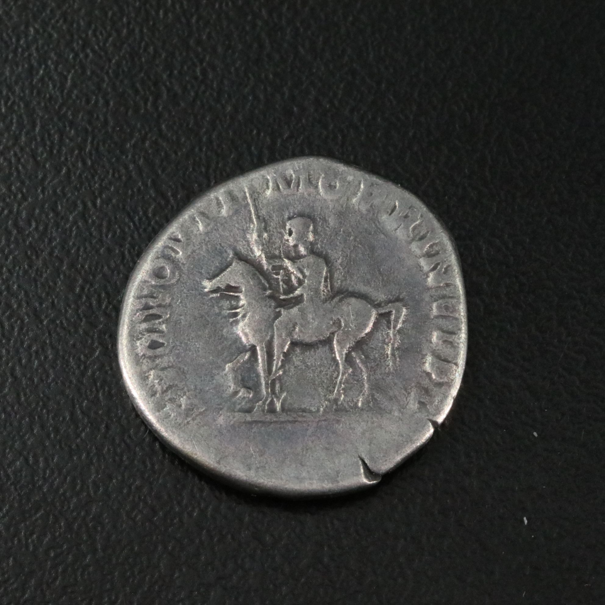 Ancient Roman Imperial AR Denarius Coin of Trajan, ca. 115 A.D.