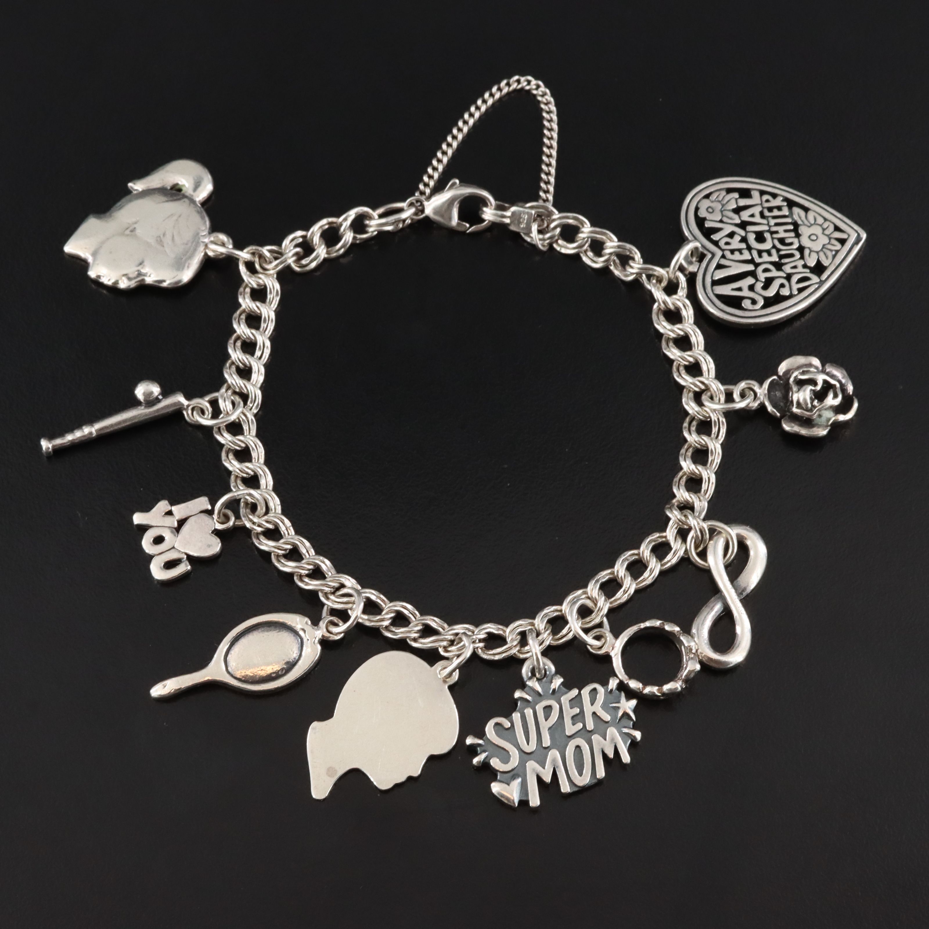 James Avery Sterling Charm Bracelet Including Dakota West Design