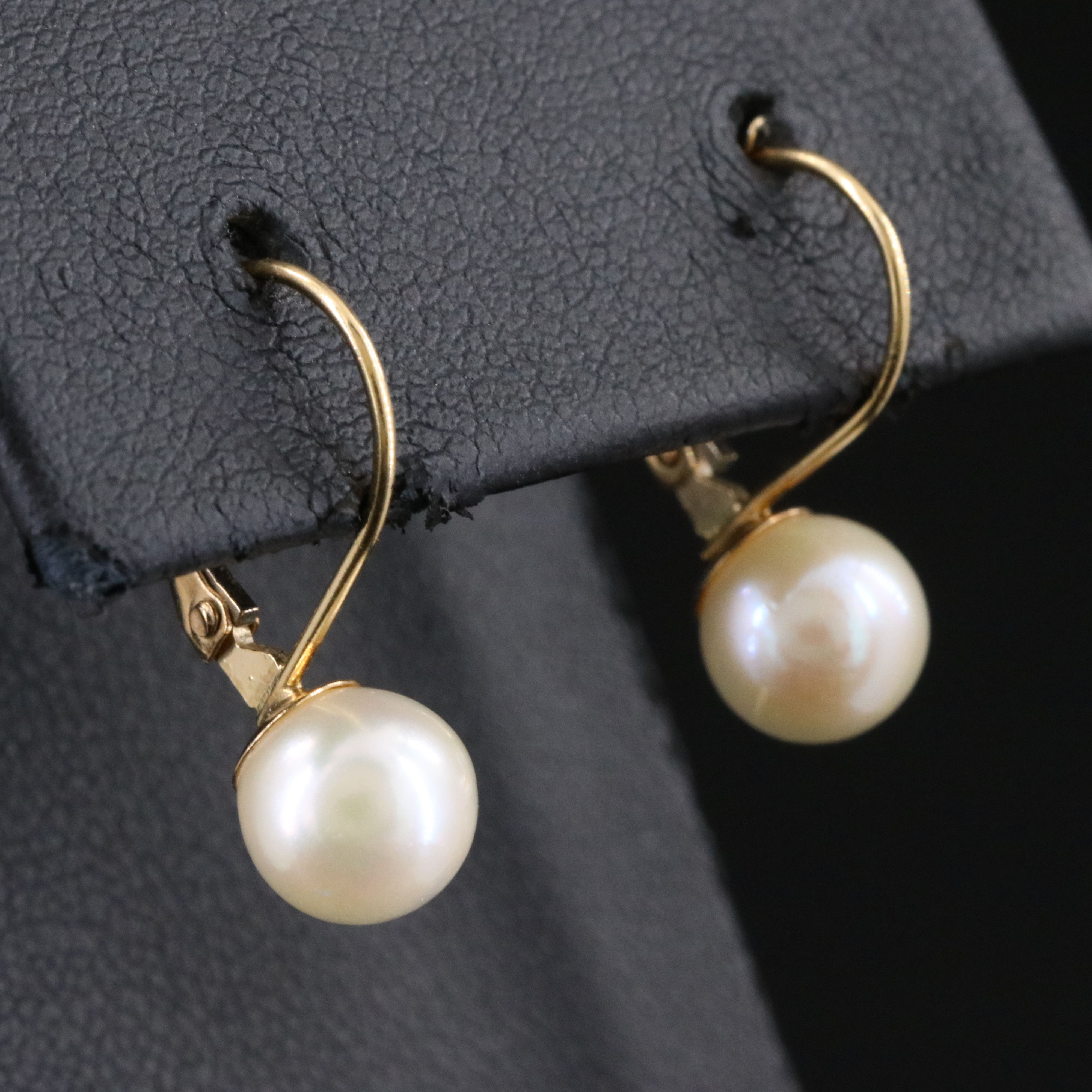14K Pearl Drop Earrings