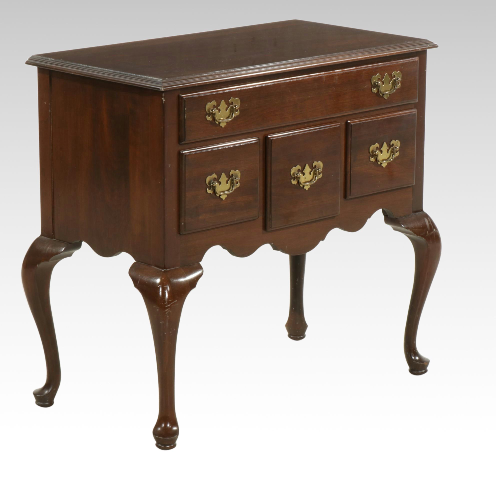 Ethan Allen "Georgian Court" Queen Anne Style Cherry Lowboy Chest