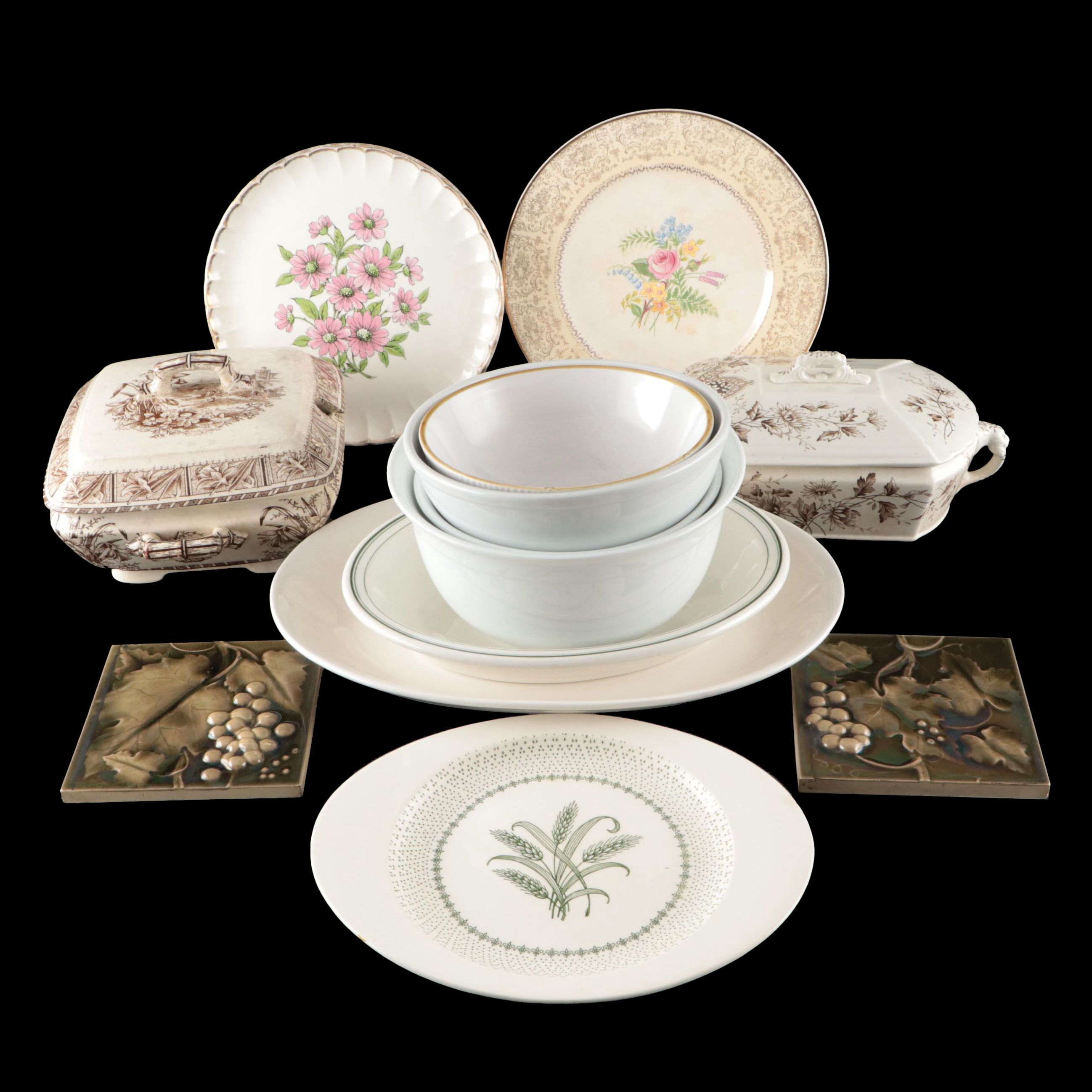 A.F. & Co. Ceramic Covered Dishes, Gibson Ceramic Bowls, and More Kitchenware