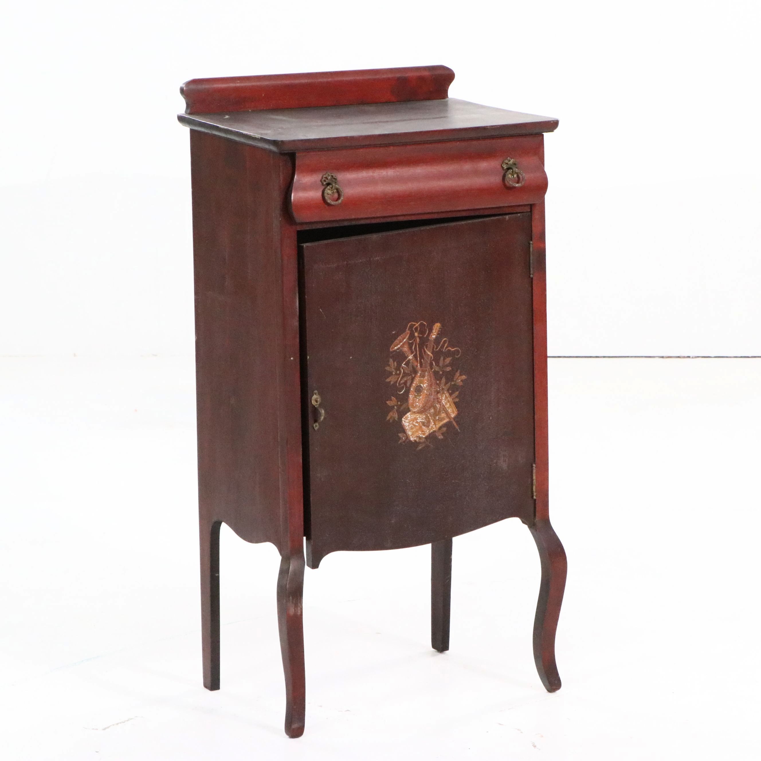 Late Victorian Mahogany Sheet Music Cabinet, Late 19th/Early 20th Century