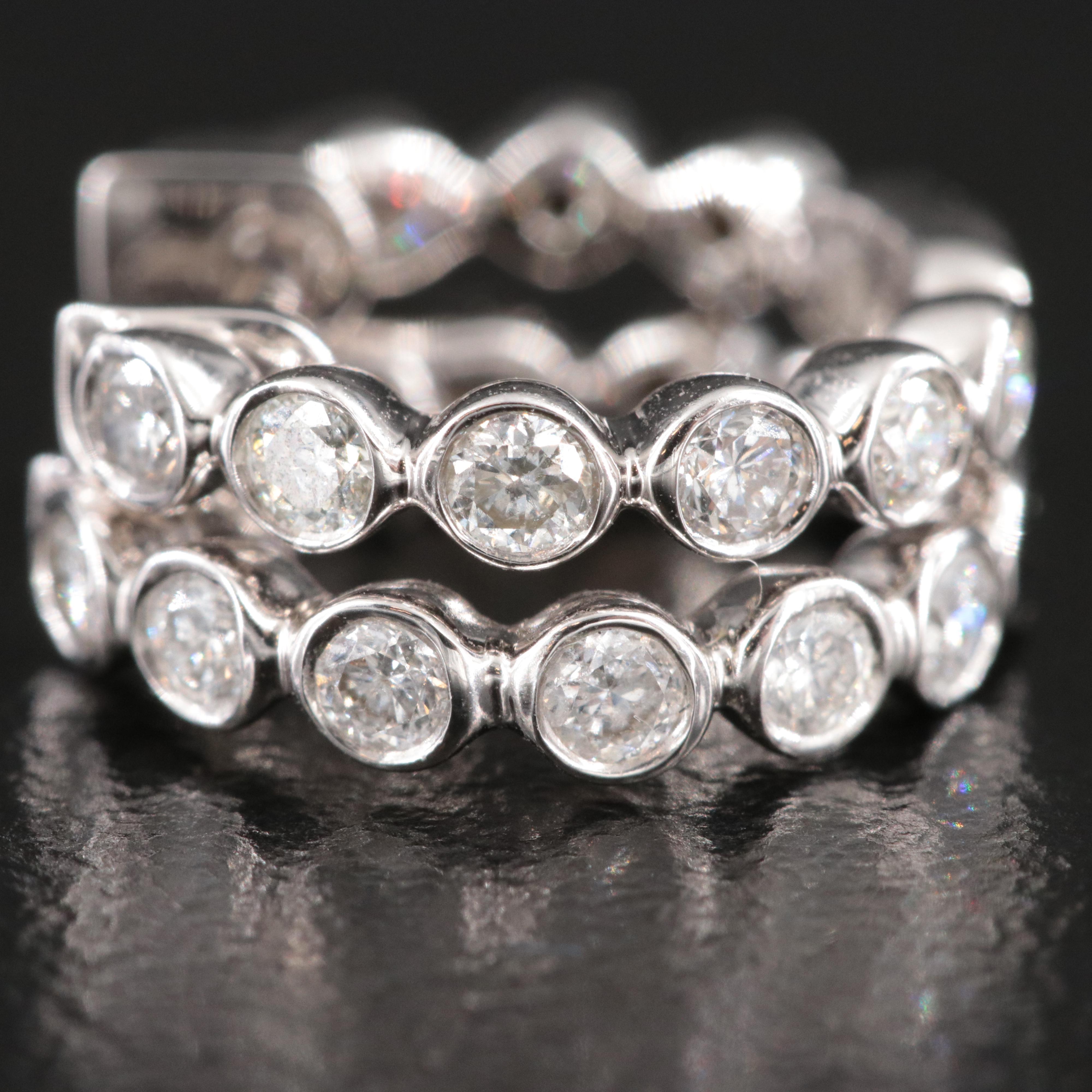 14K 0.36 CTW Diamond Huggie Hoop Earrings