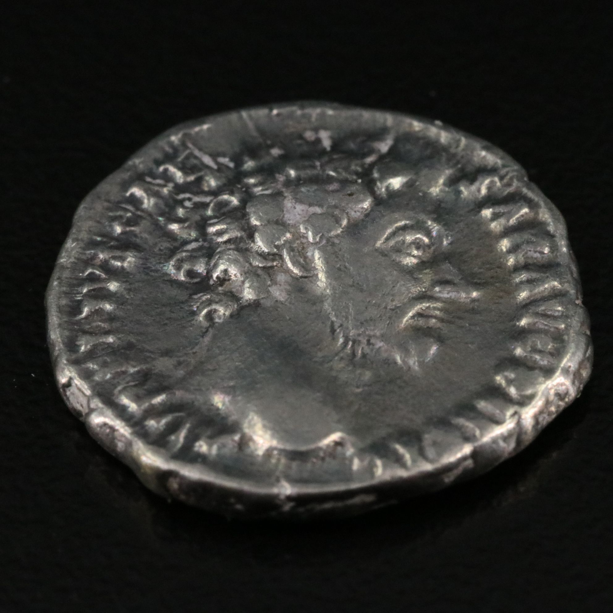 Ancient Roman Imperial AR Denarius Coin of Marcus Aurelius, ca. 153 A.D.