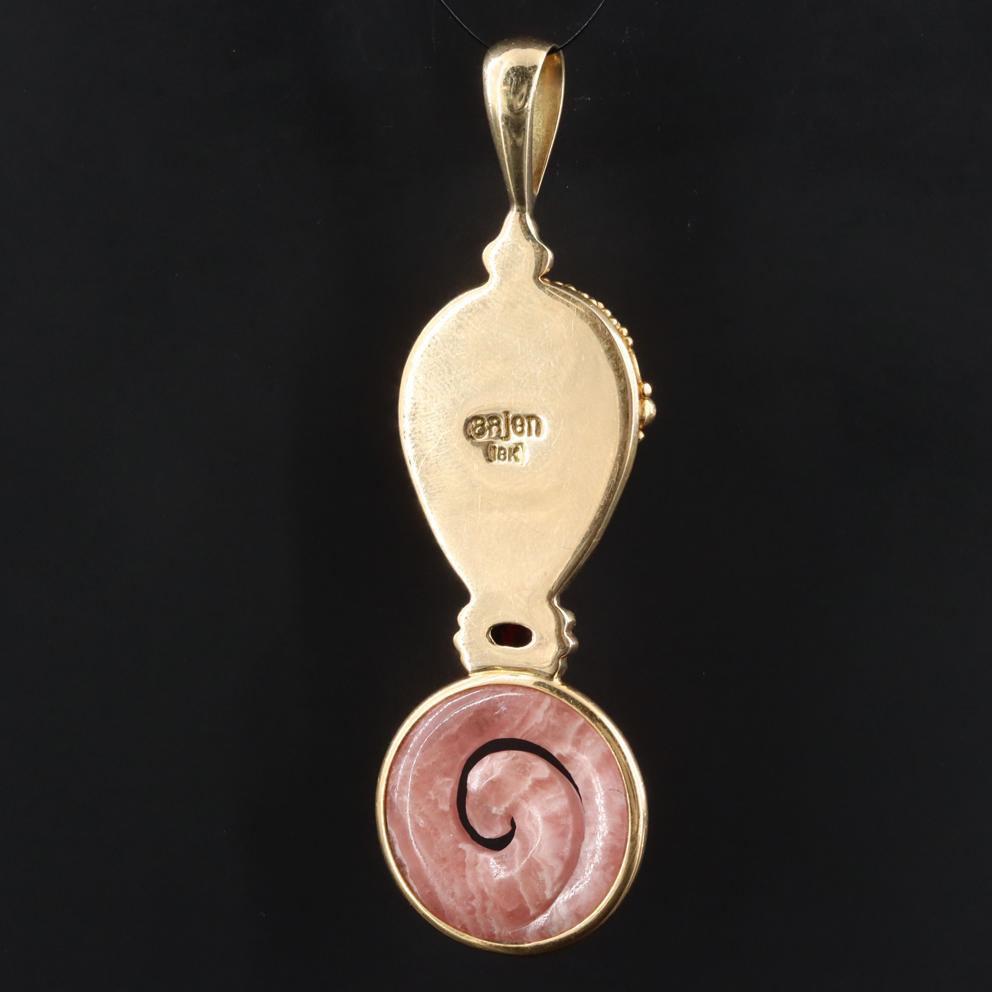Sajen 18K Mother-of-Pearl, Rhodochrosite and Gemstone Pendant